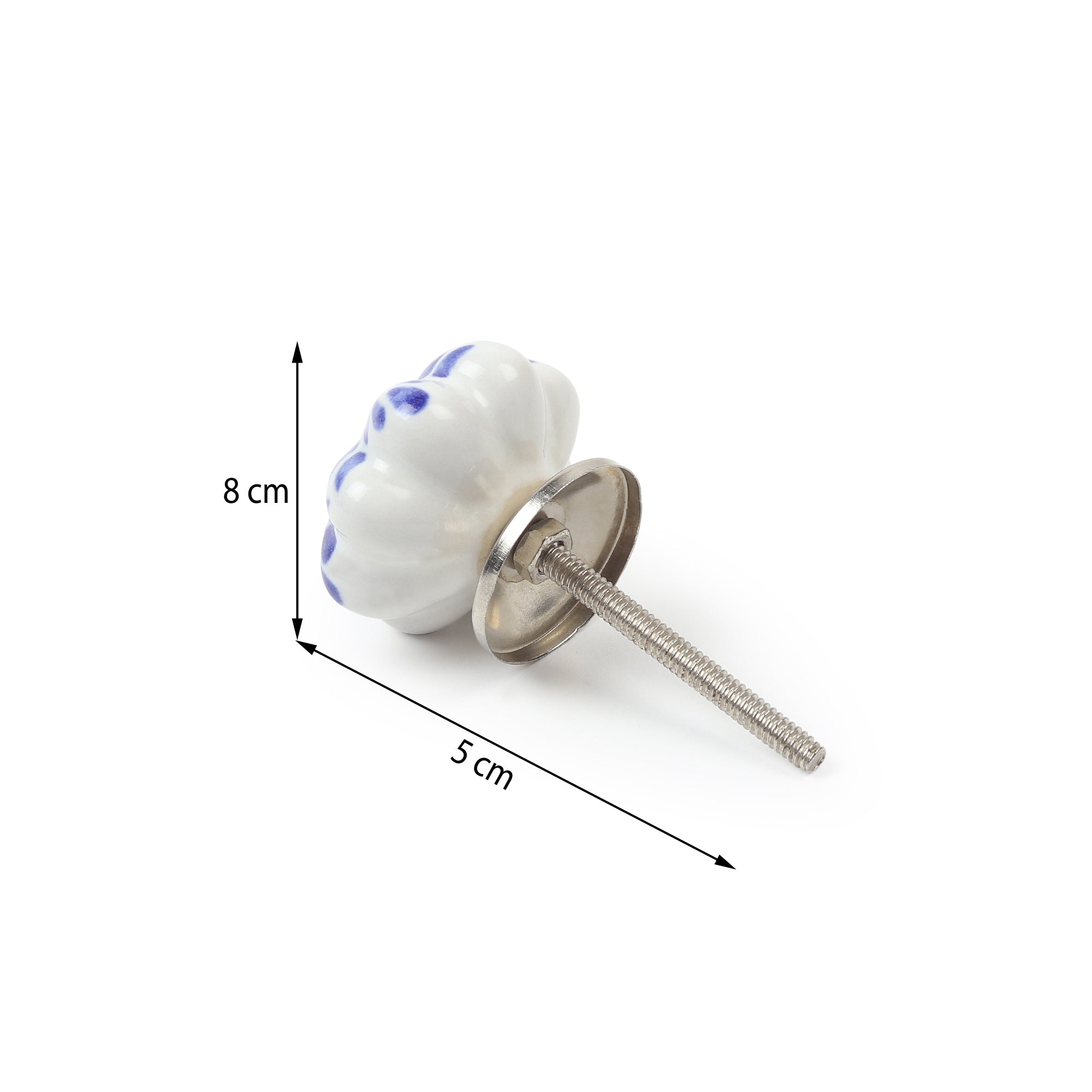 Bleu Flora Knob set of 6