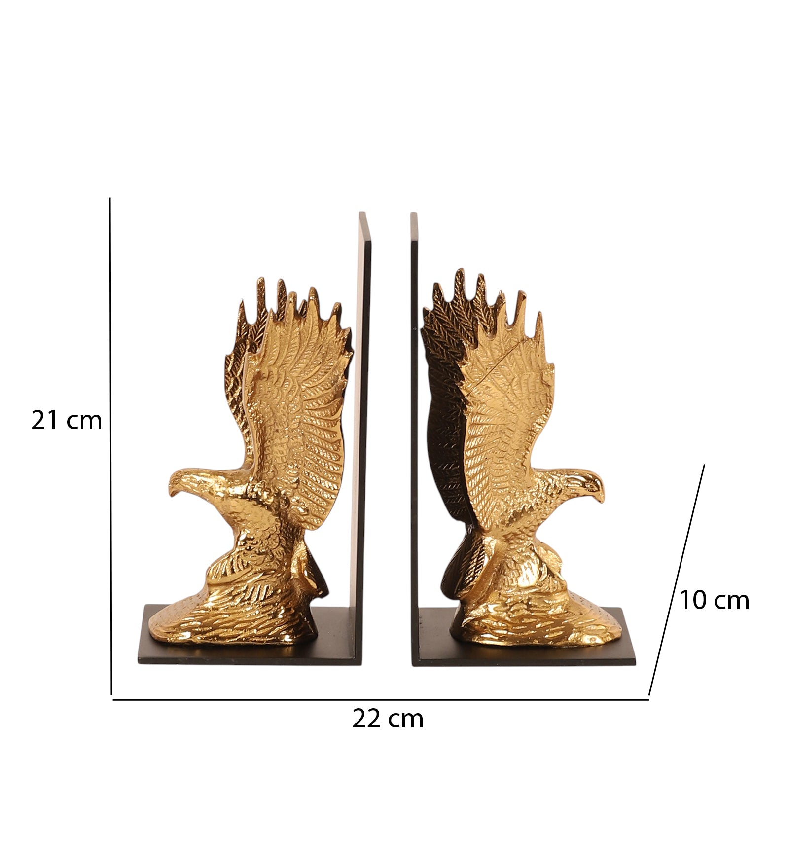 The Helion Pair Bookend Gold & Black