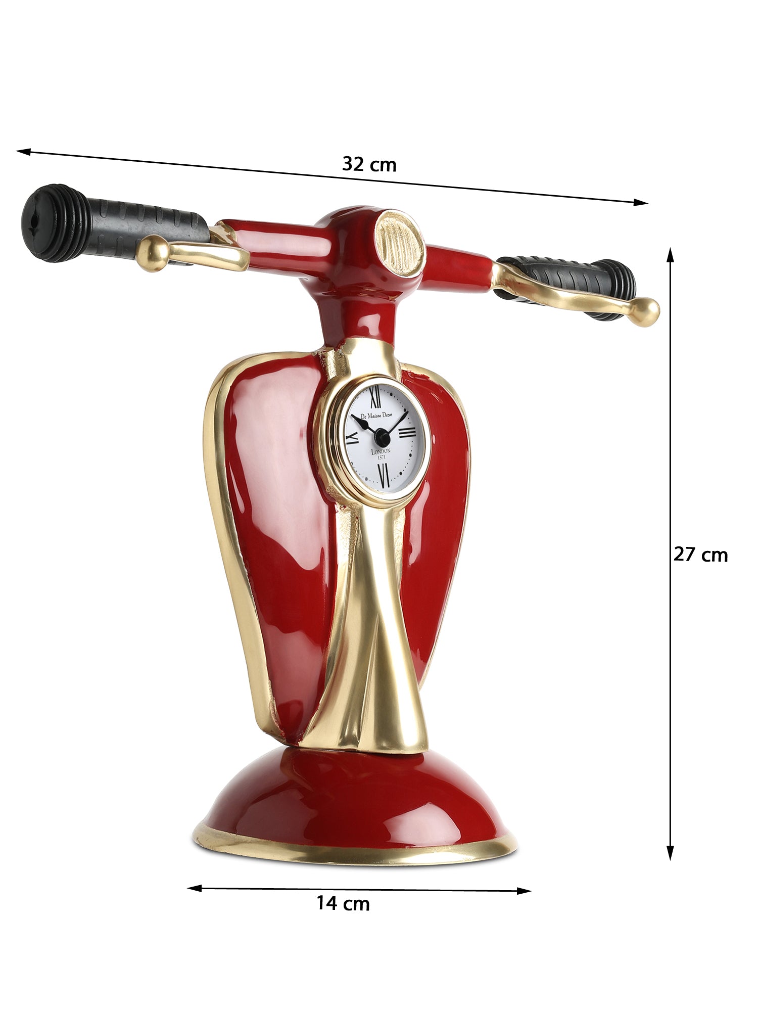 Vespa Silver Table Clock