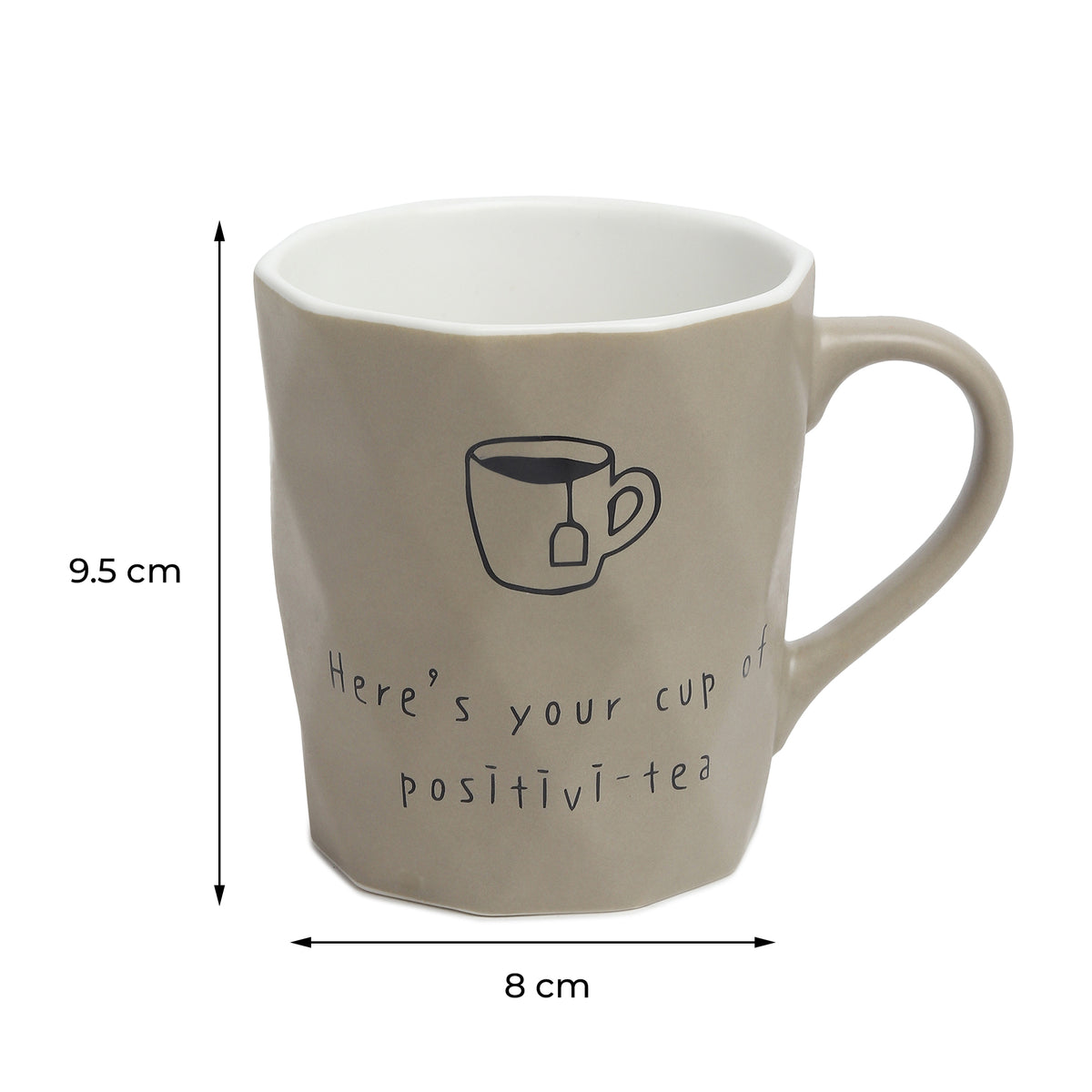 Positive-Tea Grey ceramic cup