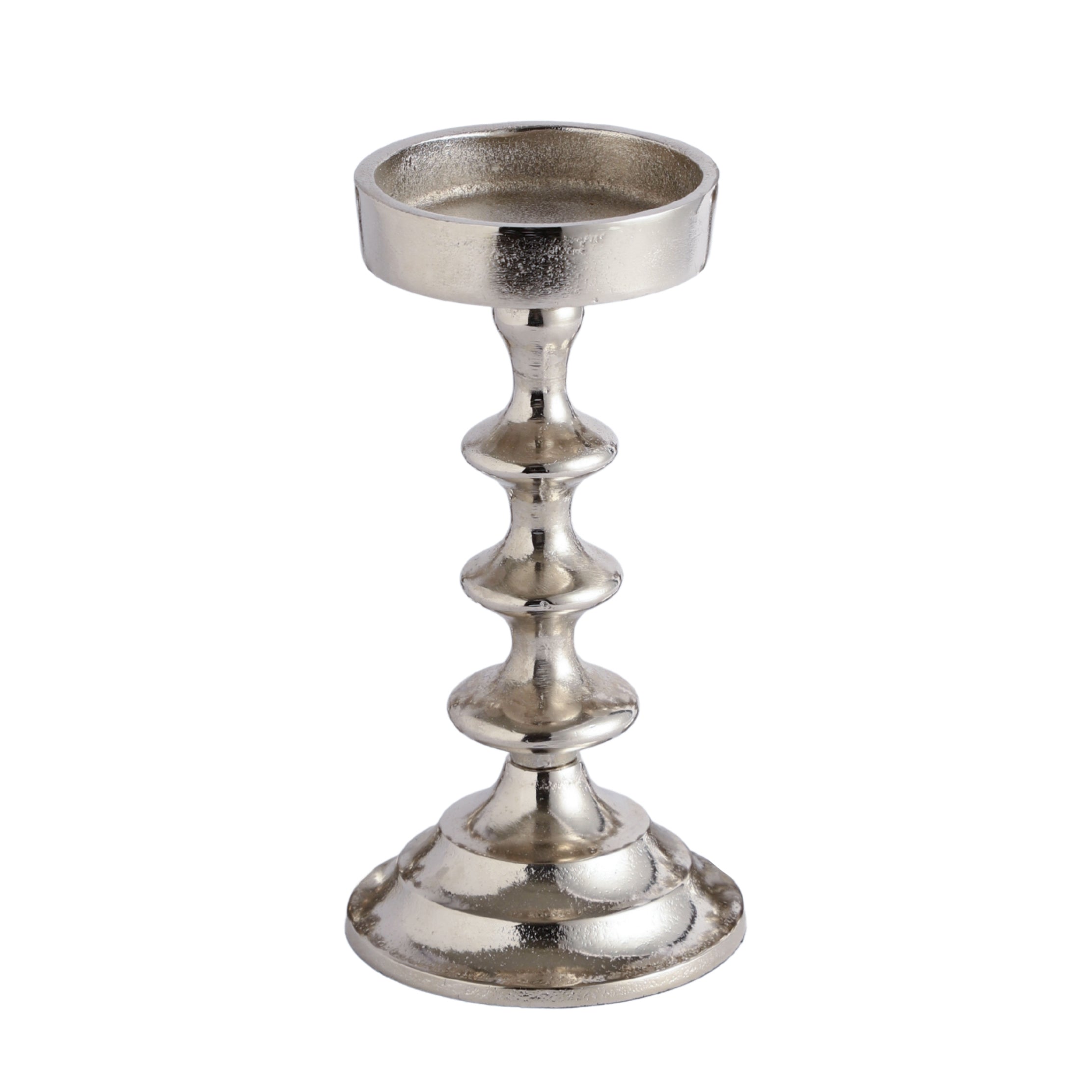 Ebon Whisper small Silver Candle holders