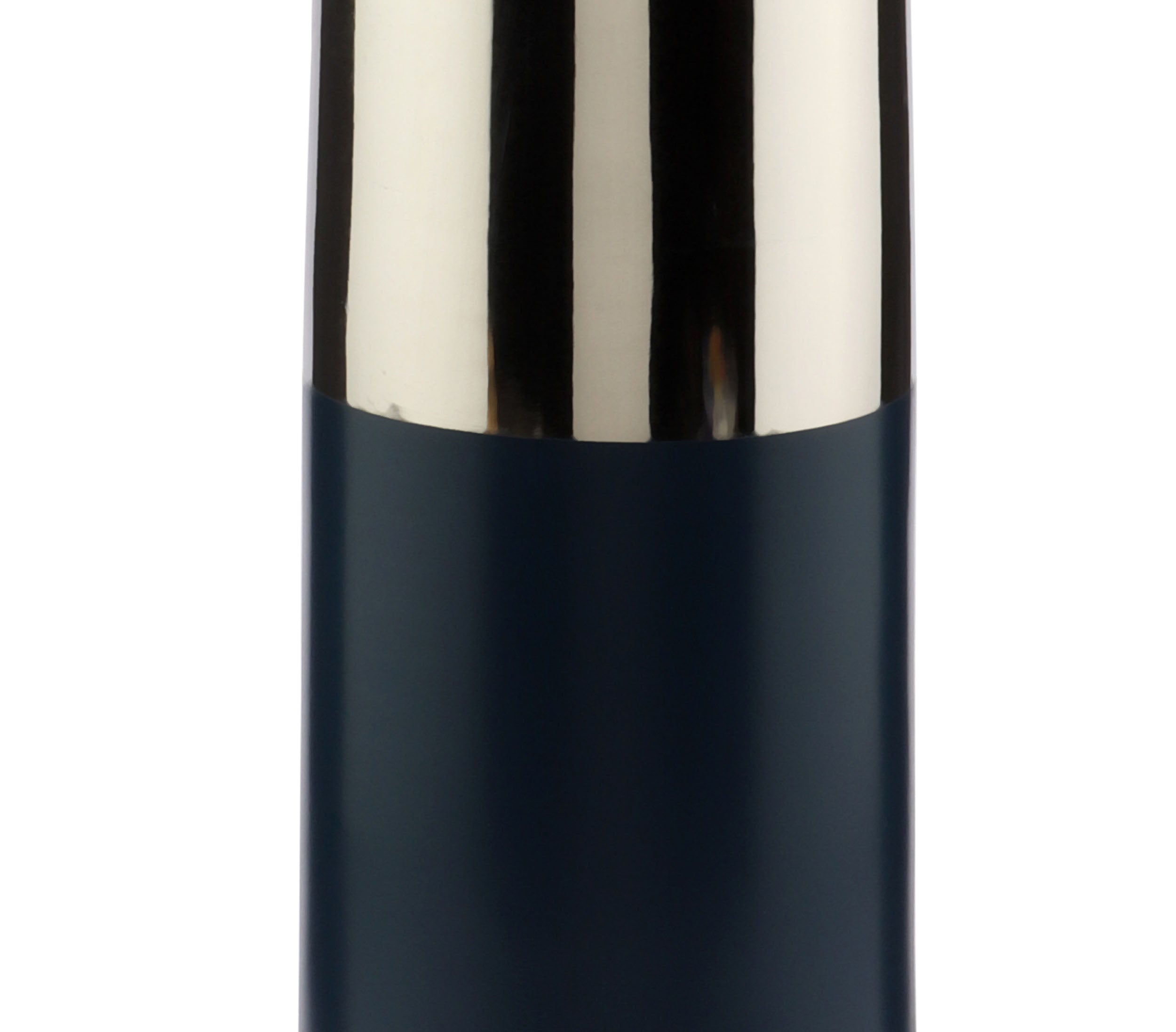 Champagne small Bottle Vase- Royal Blue and Nickel