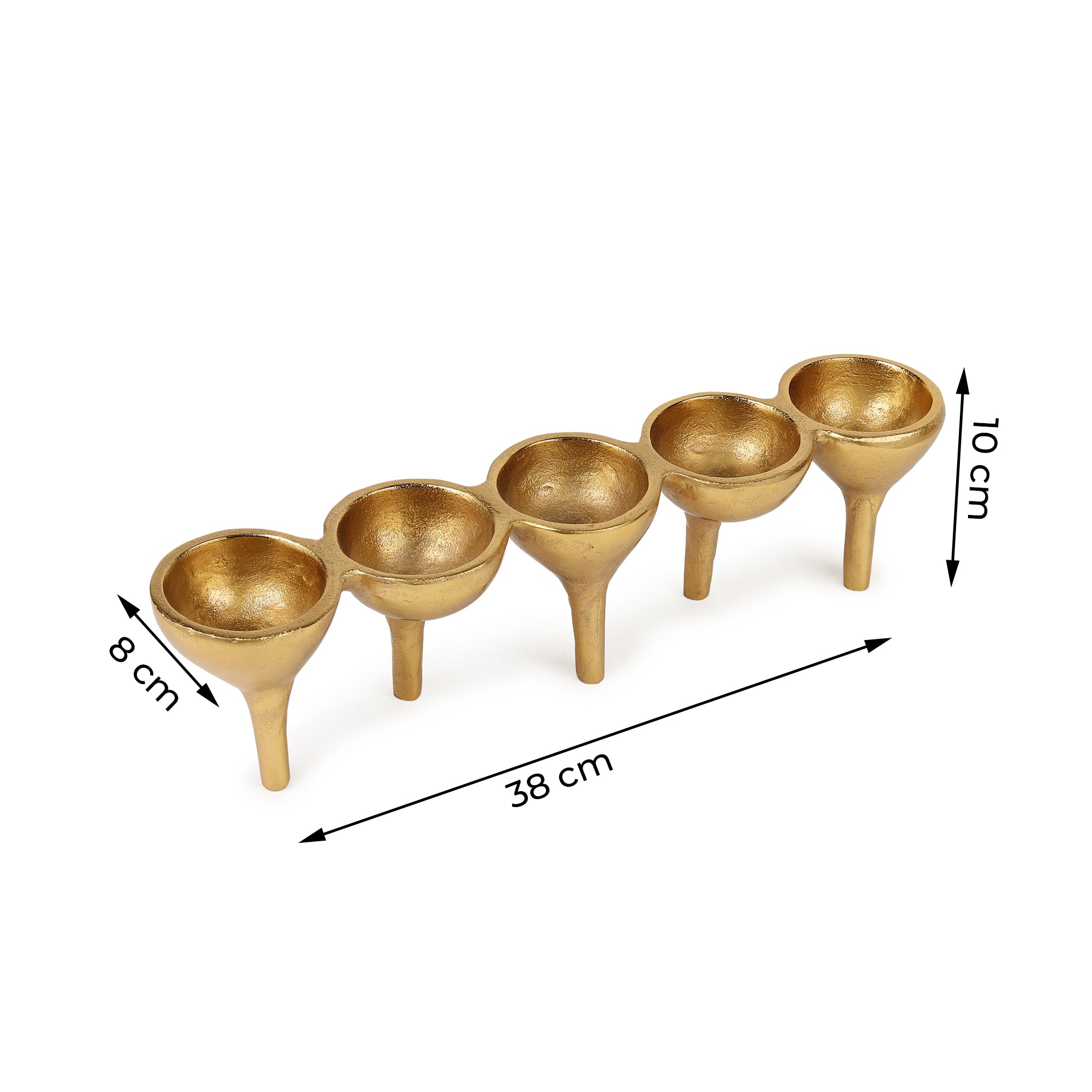 Rivera Candle & T-Light holder in Gold medium Size