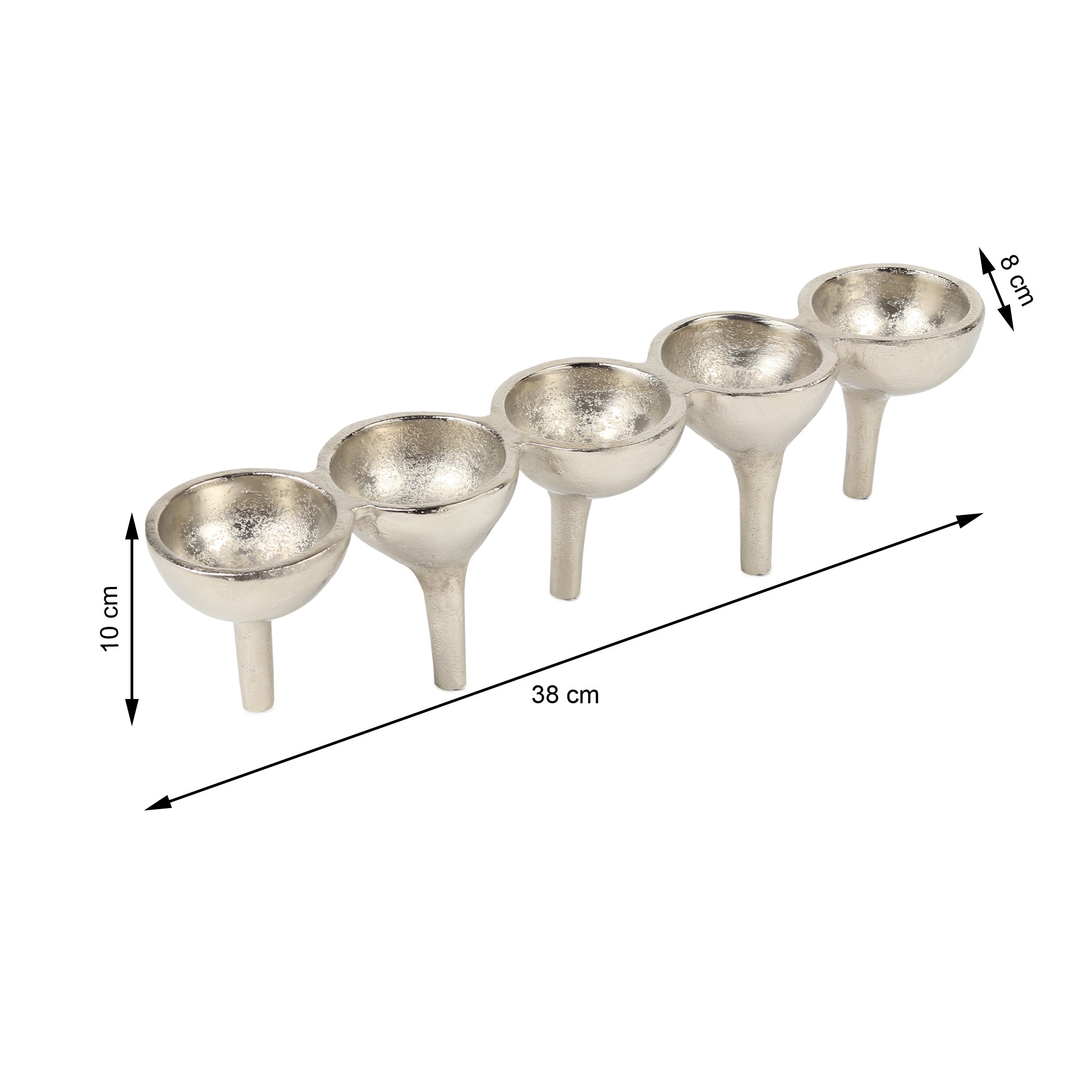 Rivera Candle & T-Light holder in Silver medium Size