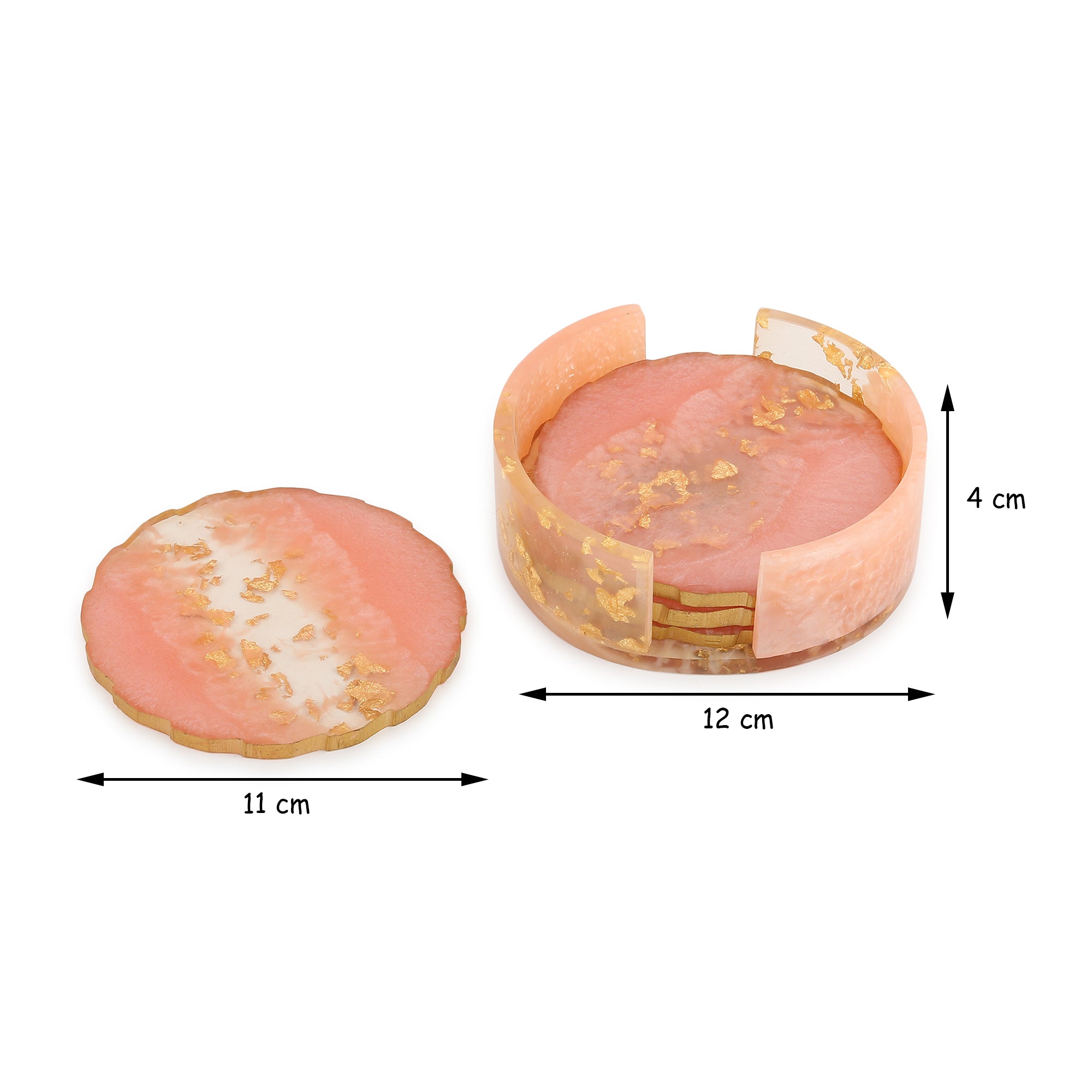 Pink Petal Coaster Set