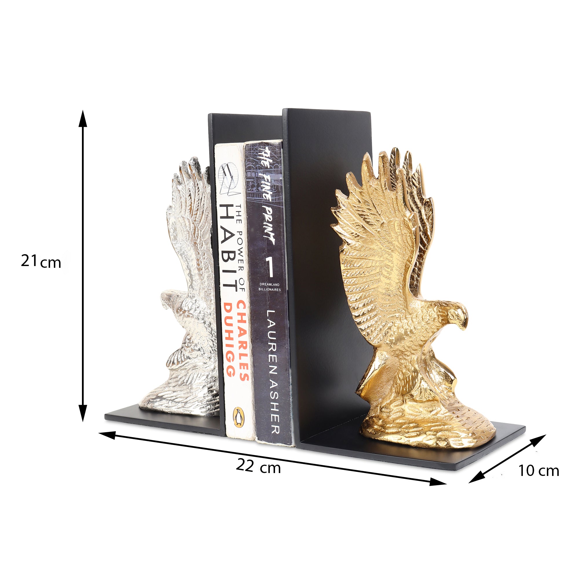 The Helion Pair Bookend Silver & Gold