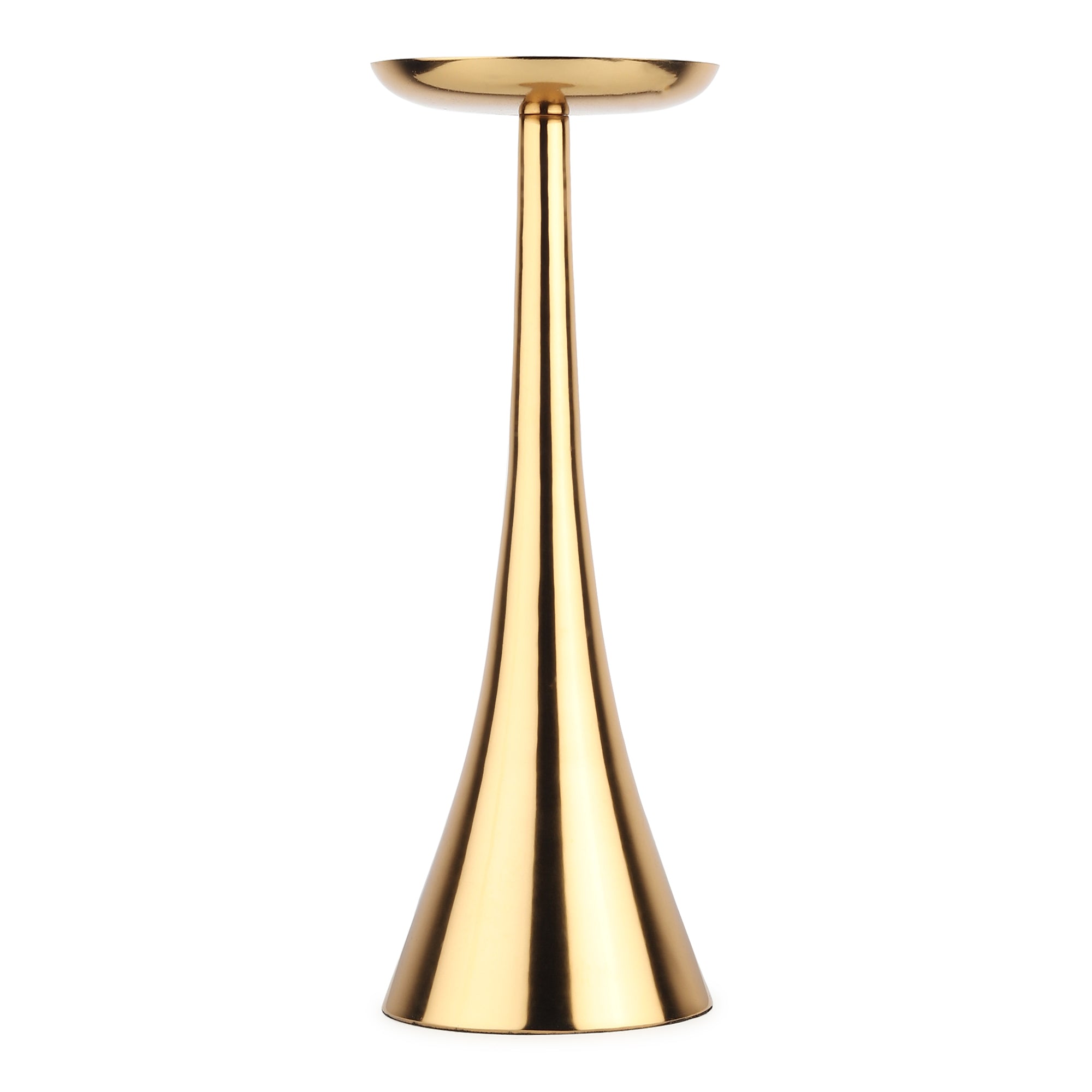 Aureus Tall Silver Pillar Candle Stand