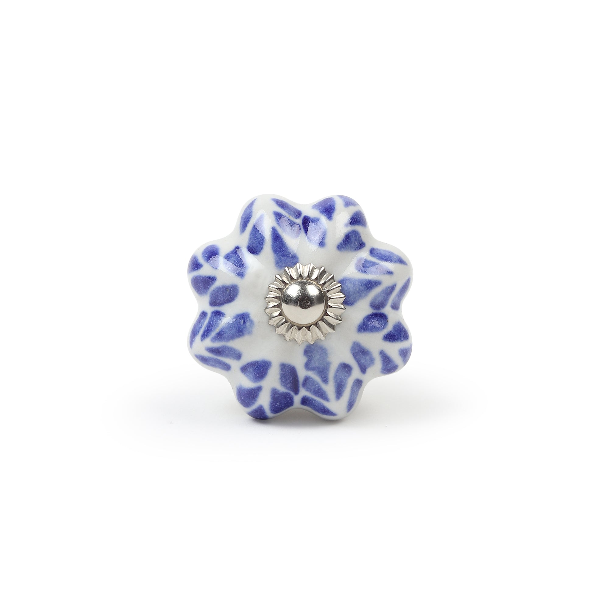Bleu Flora Knob set of 6