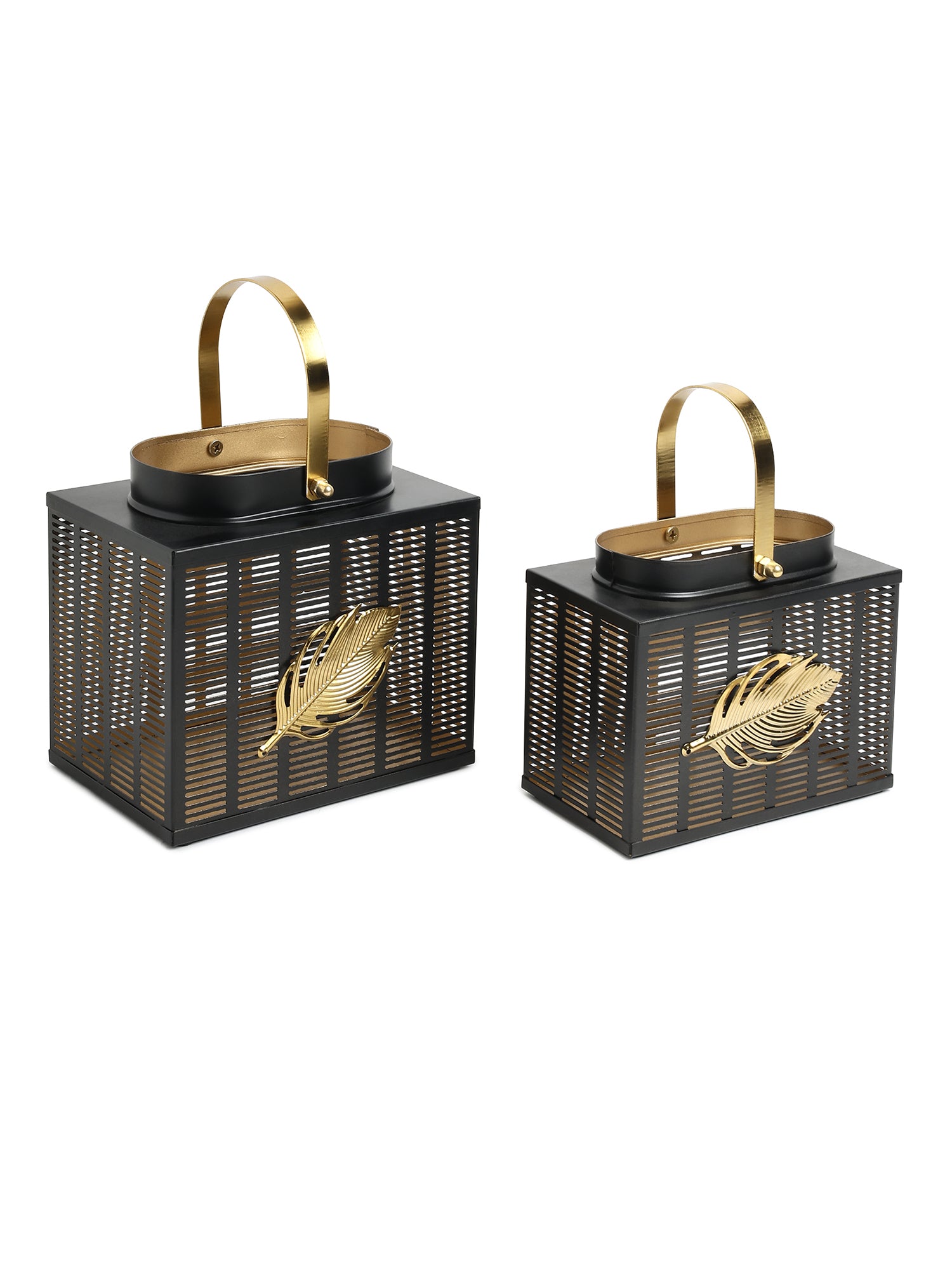 Eaves Black Lanterns Set of 2