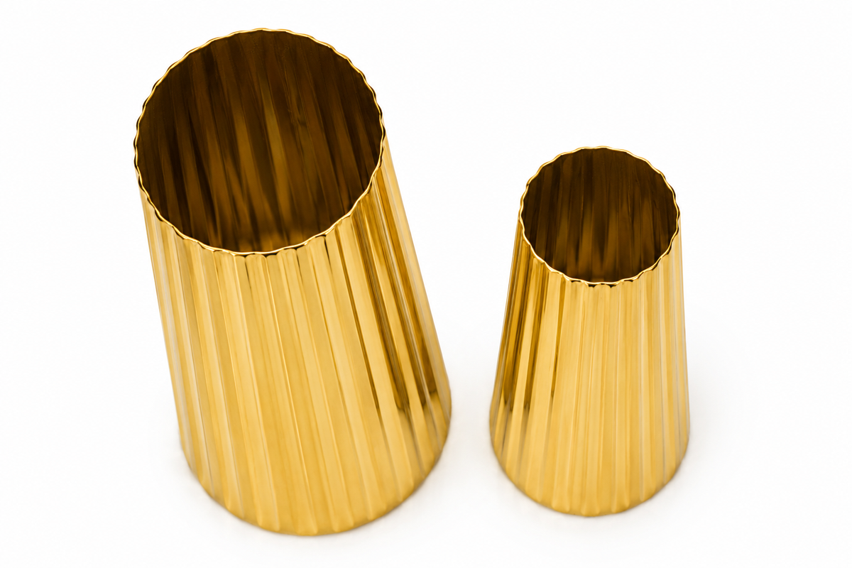 Alora Steel vase set of 2