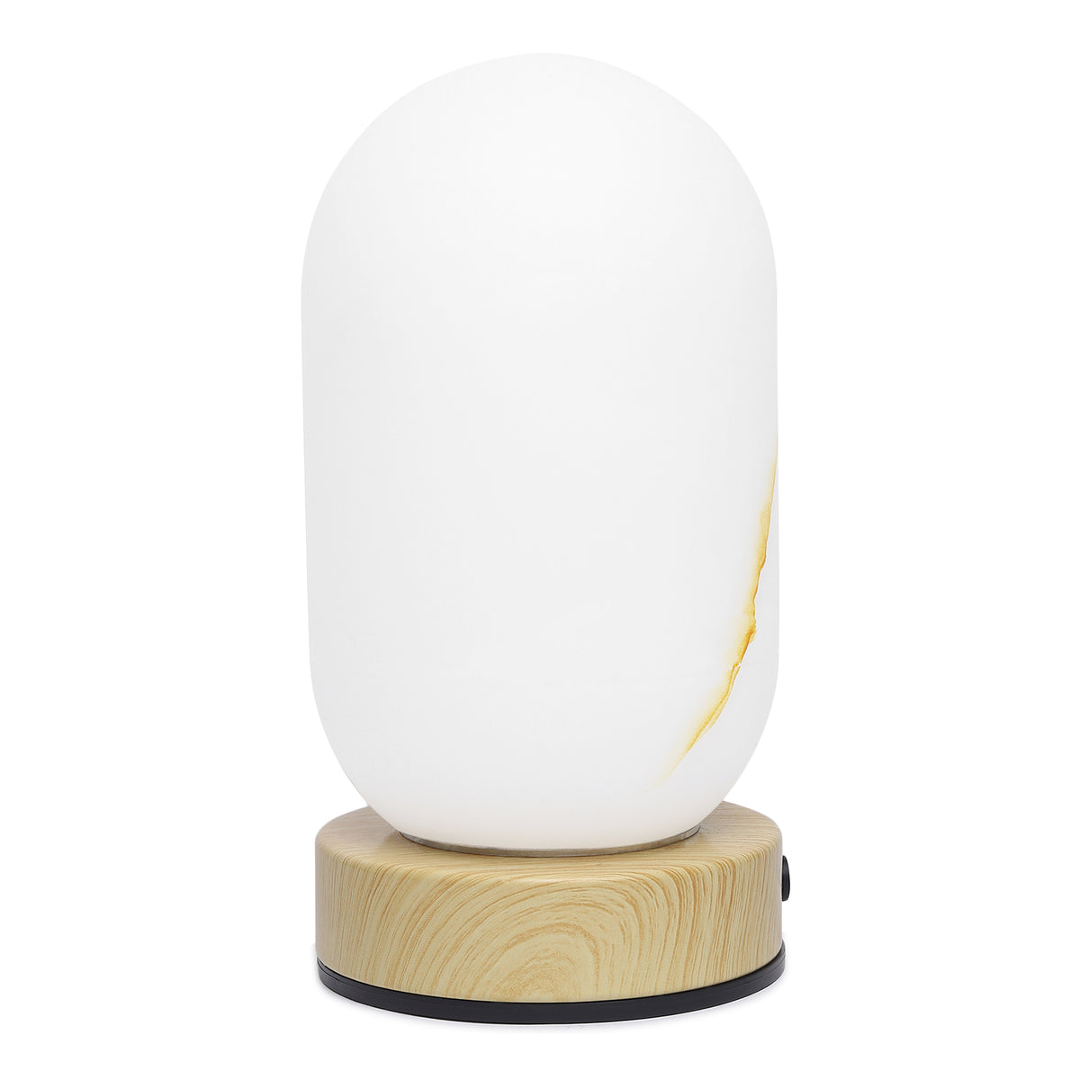 Opaline Natural Wood Table Lamp