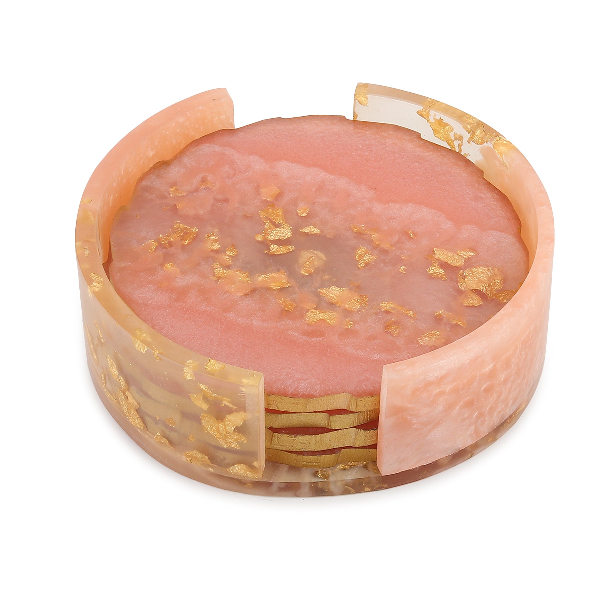 Pink Petal Coaster Set