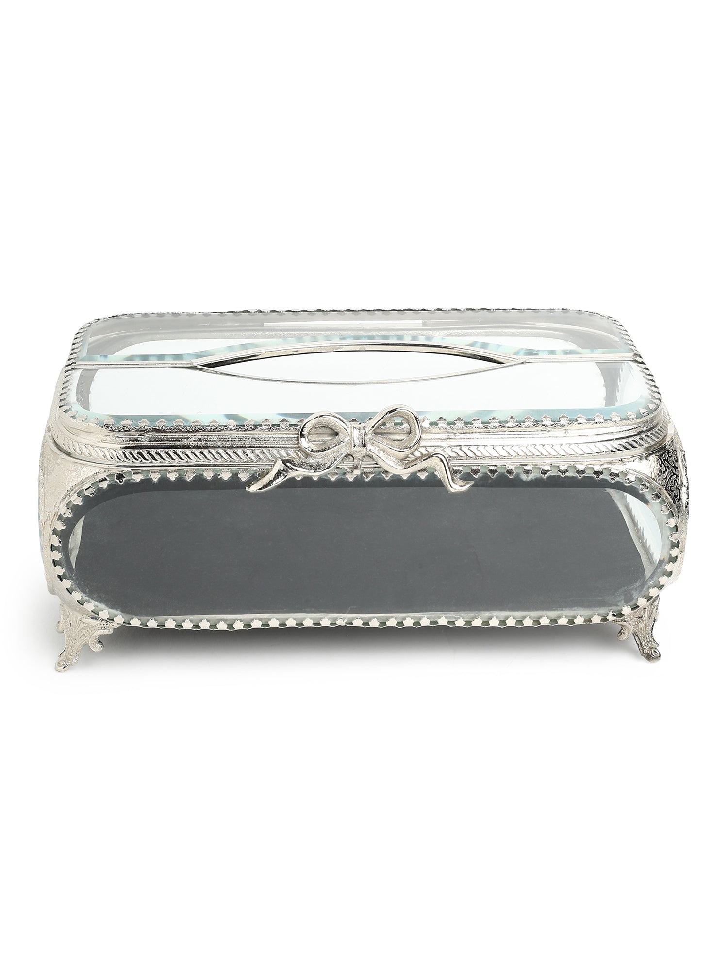Evoria Brass Glass Tissue Holder