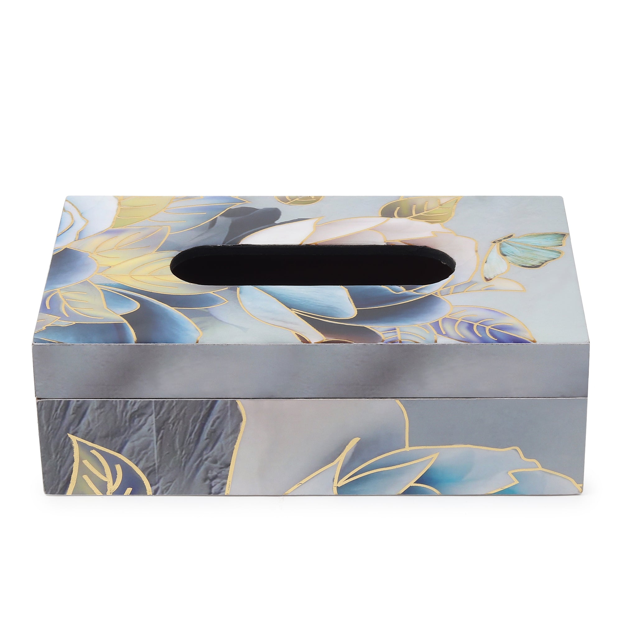 Azure Whisper Tissue Box Holder in Light Blue