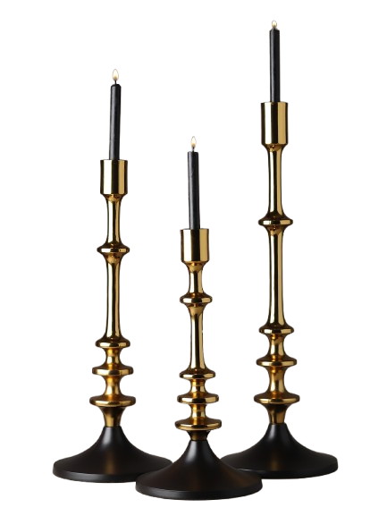 The Aristea Candle Holders Set of Gold
