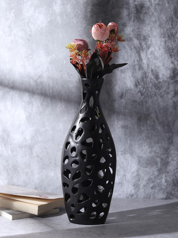 Sophia Floral Vase  Black