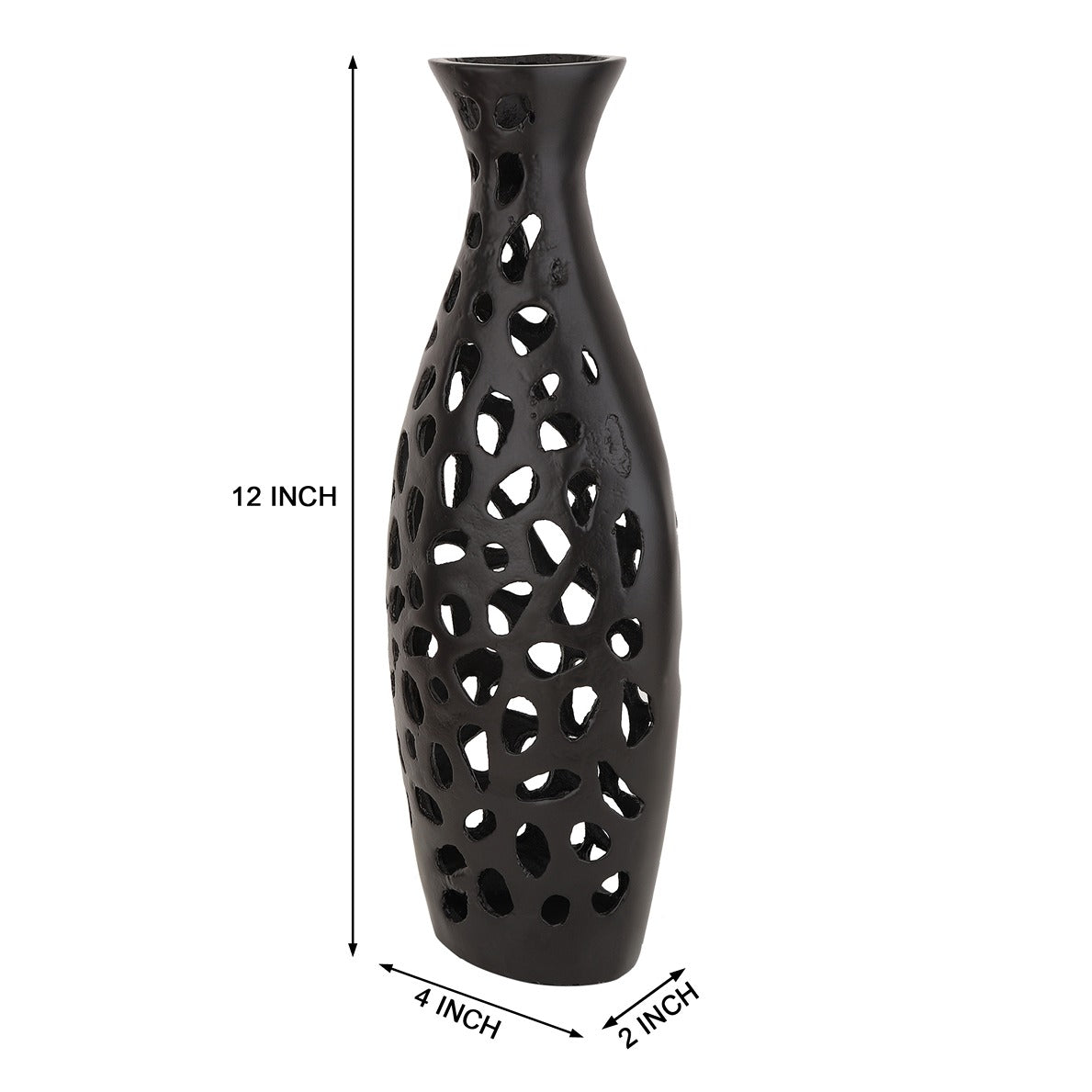 Sophia Floral Vase Large in Black