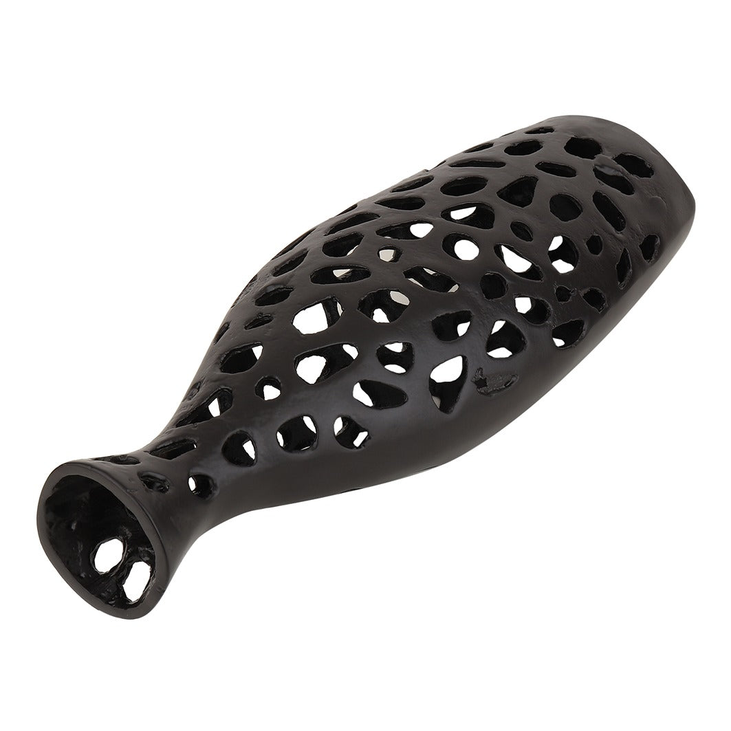 Sophia Floral Vase Large in Black