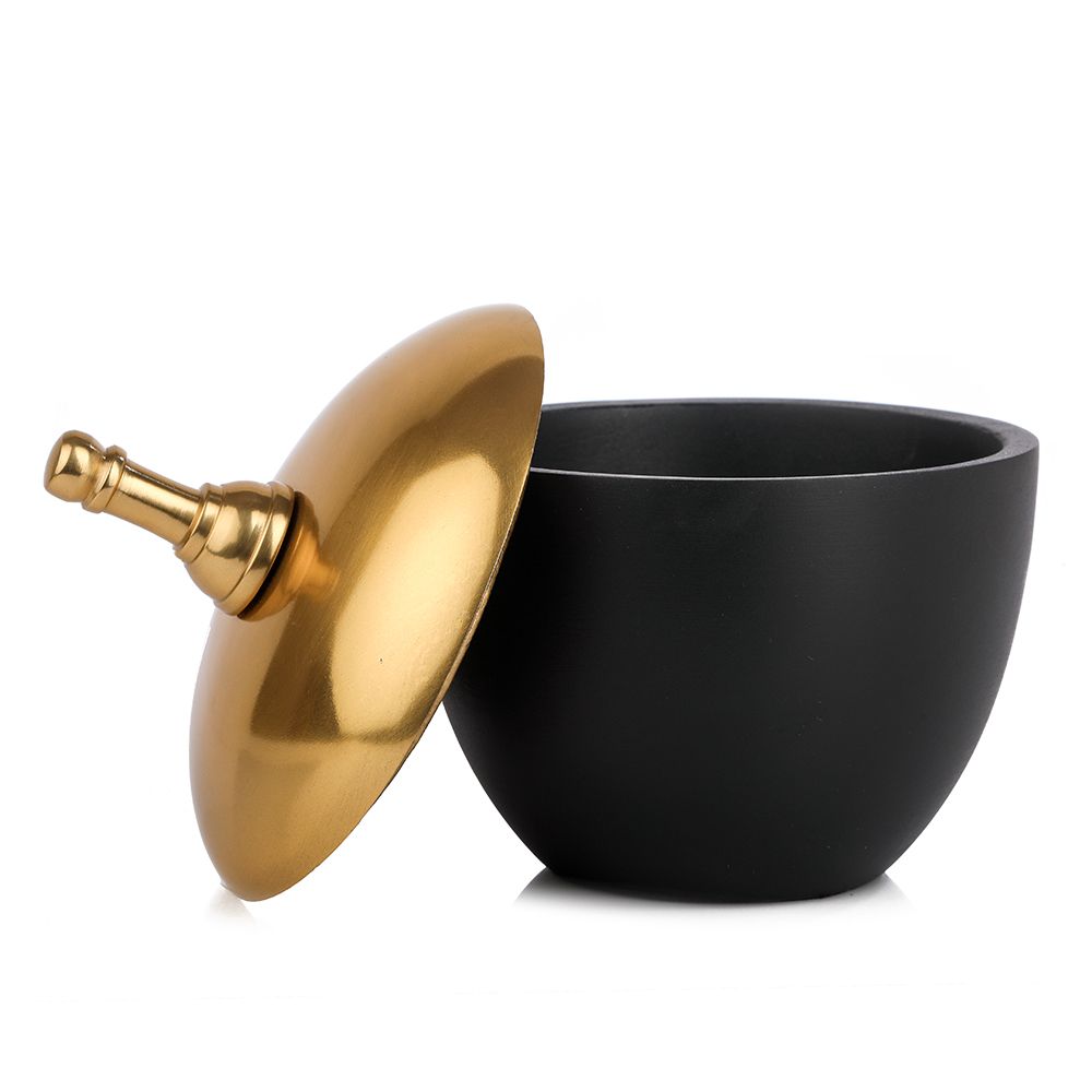 Black Metal Storage Bowl