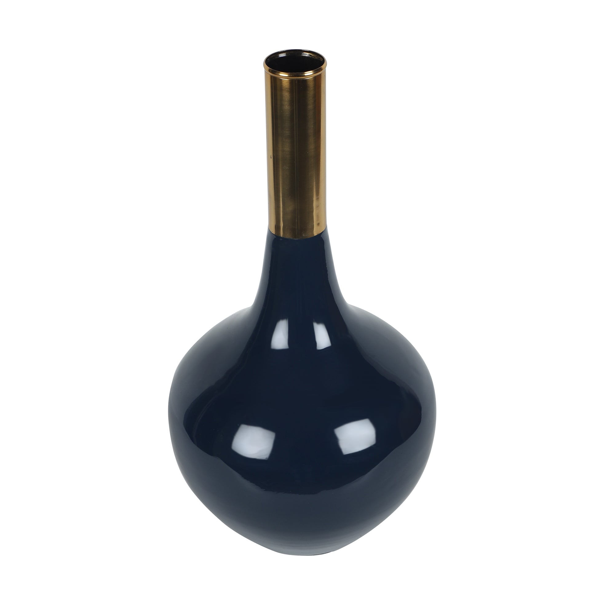 Stout Deidra Teal Blue Metal Vase