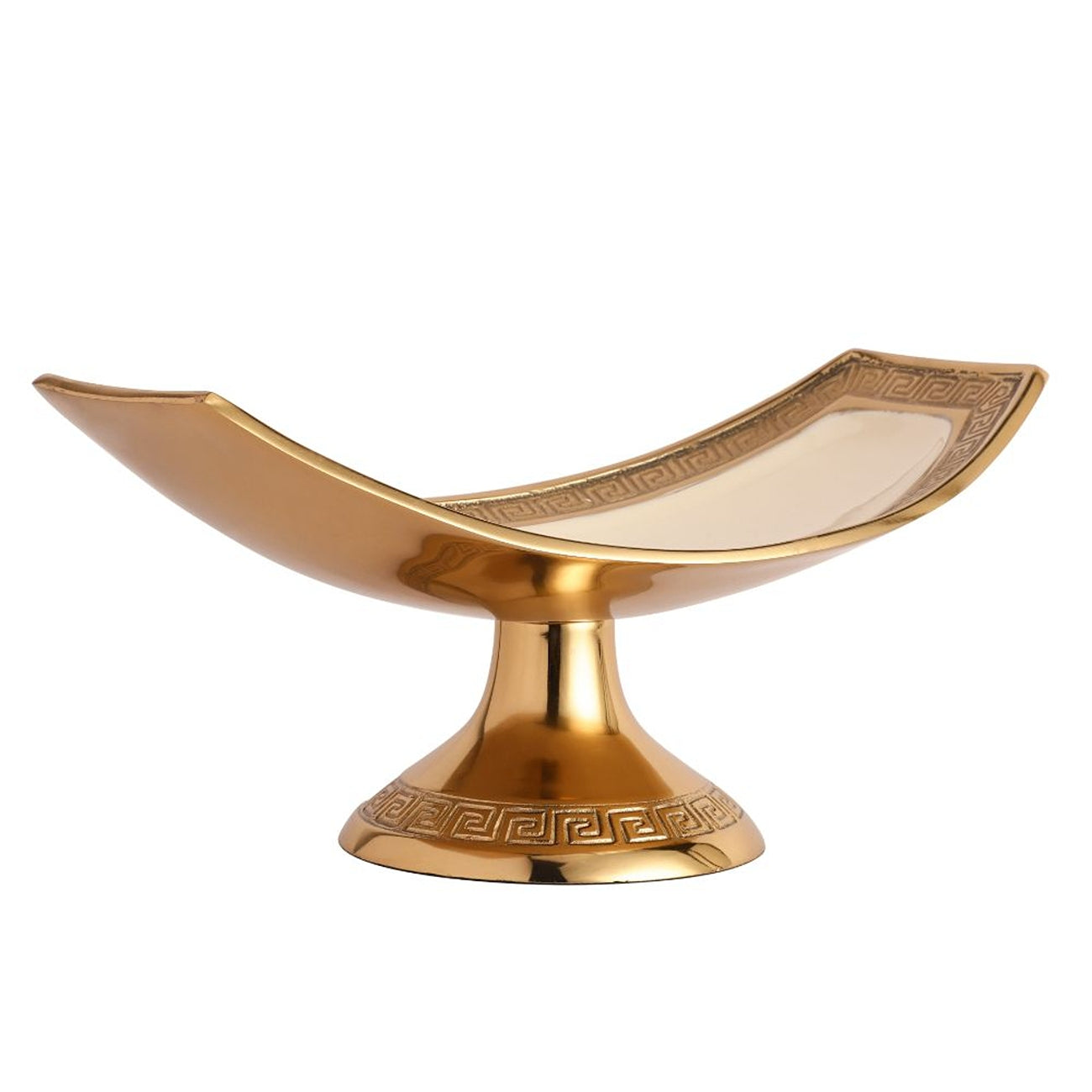 Versace Design Platter in Ivory Enamle & Gold Finish