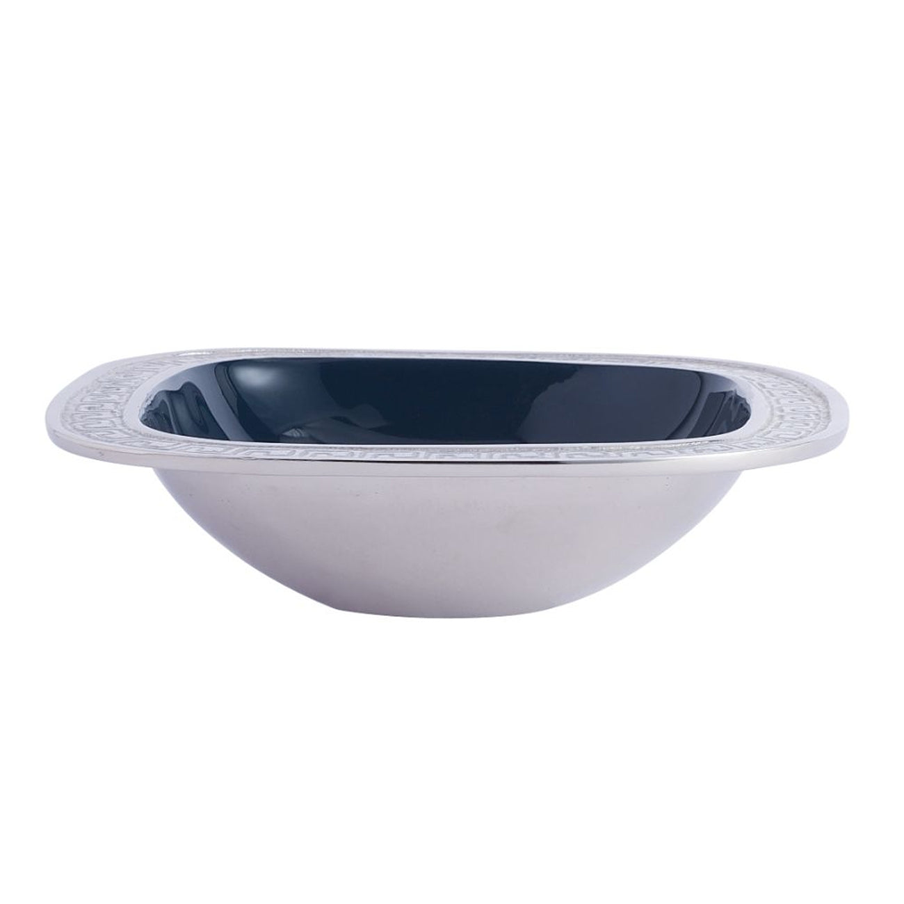 Versace Design Bowl in Blue Enamle & Silver Finish
