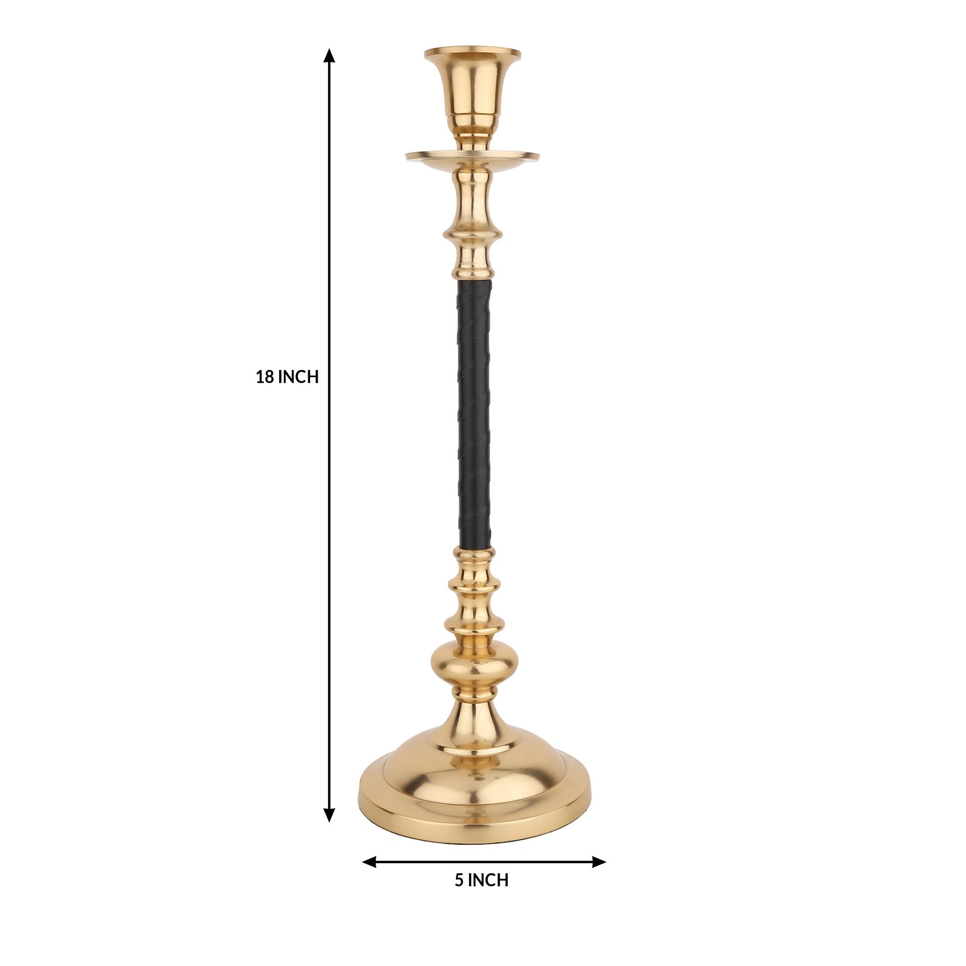 LeatherLuxe Candle holder Medium size