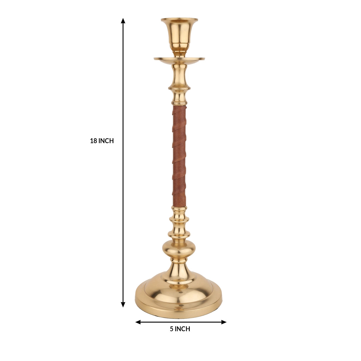 LeatherLuxe Candle holder Medium size