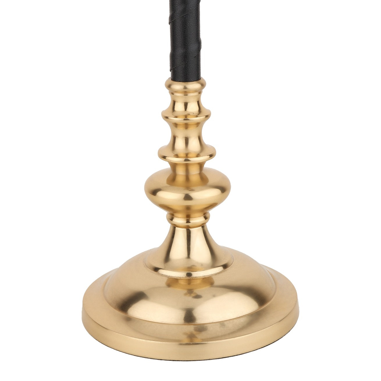 LeatherLuxe Candle holder in Brown Black Large size