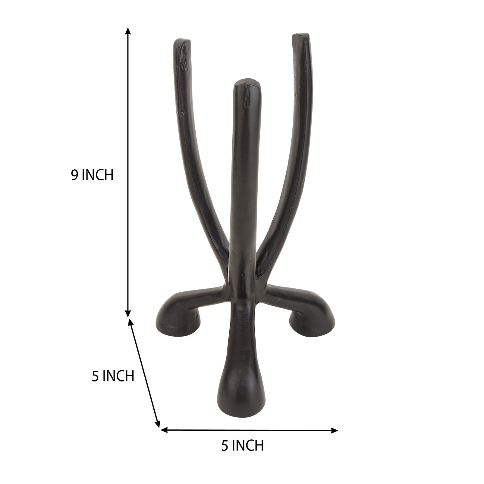 Trifecta Candle Holder in Black