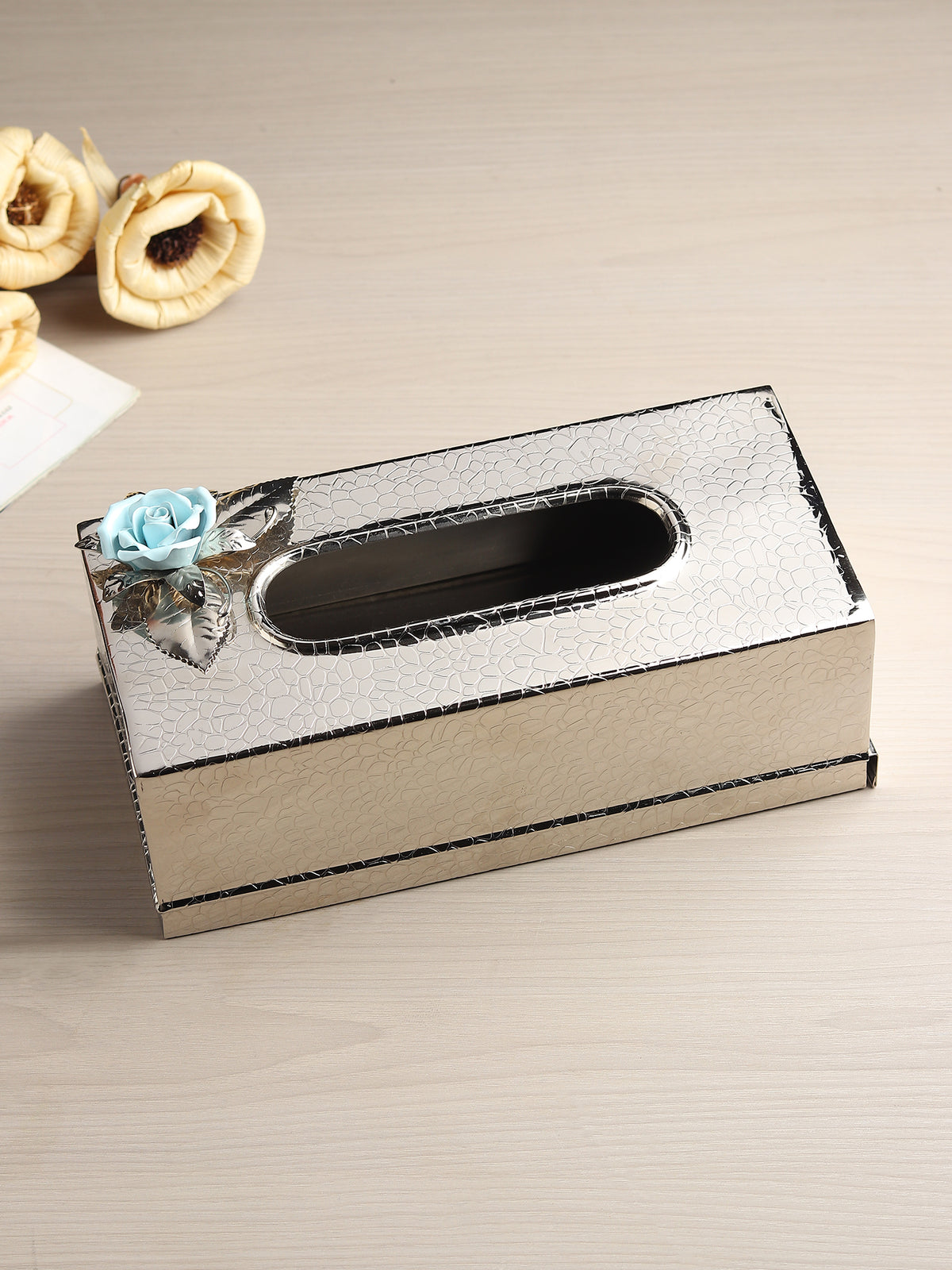 Petal Eclat Blue Tissue Holder