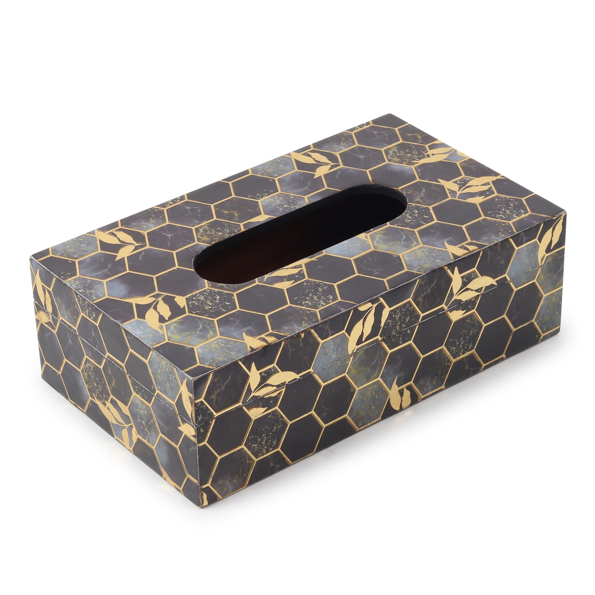 Gilded Hive Wooden Tissue Box Holder
