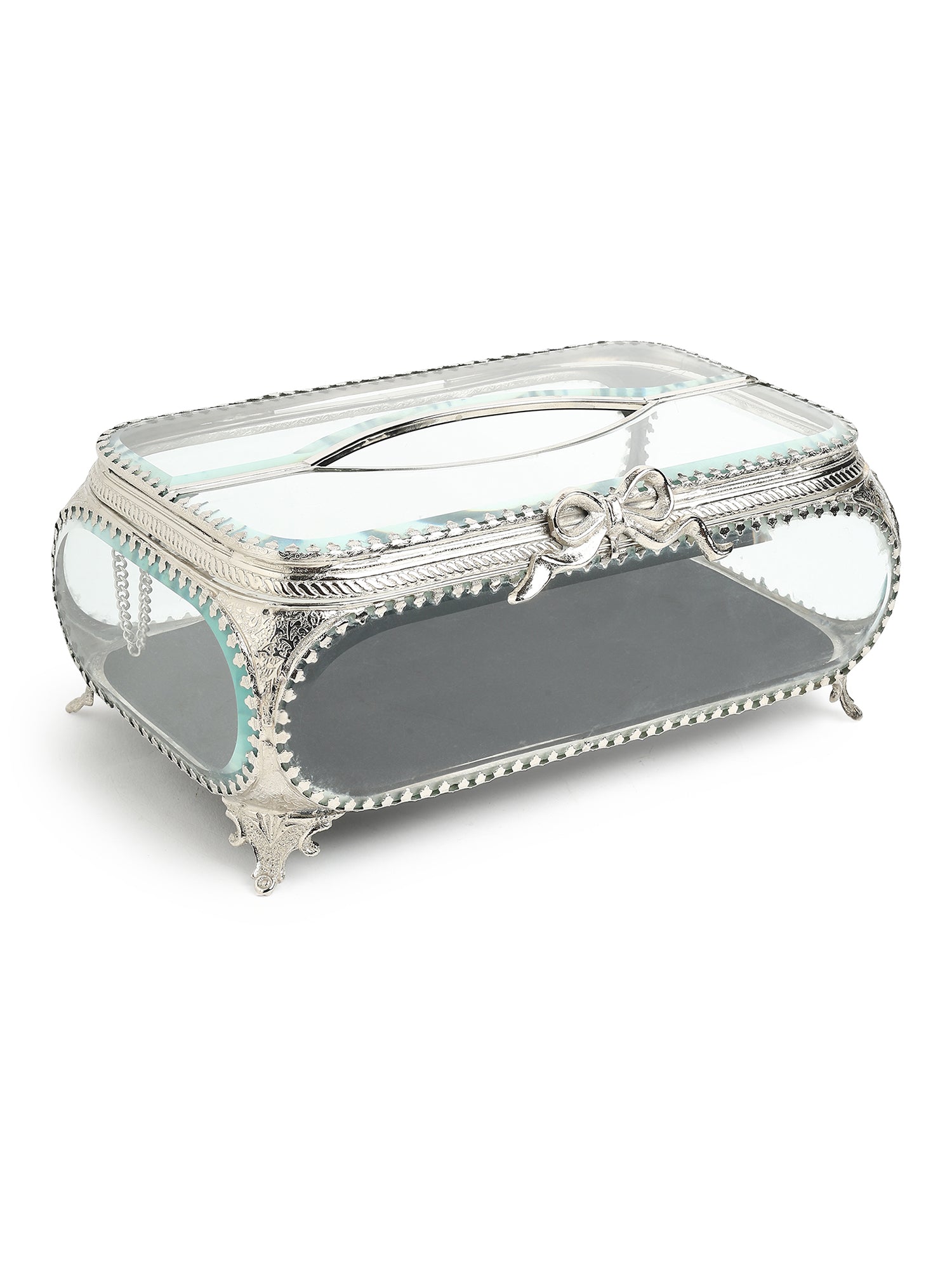 Evoria Brass Glass Tissue Holder
