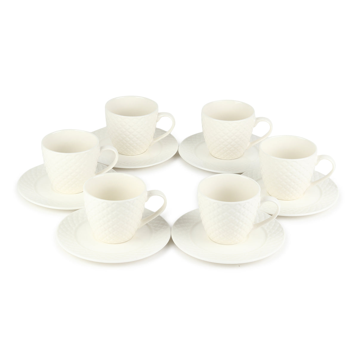 Criss Cup & Saucer Set of 6