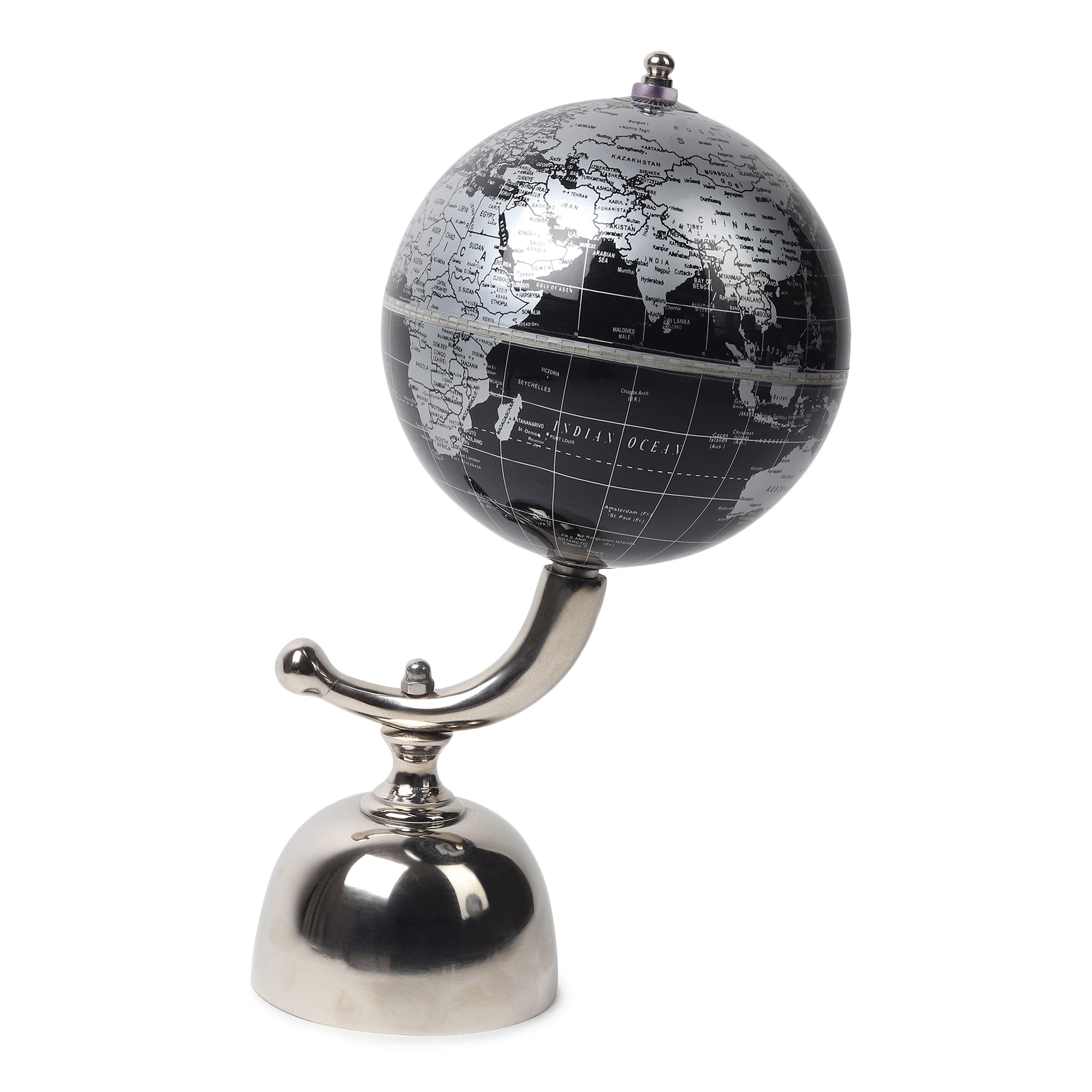 Noir Meridian Decorative Globe