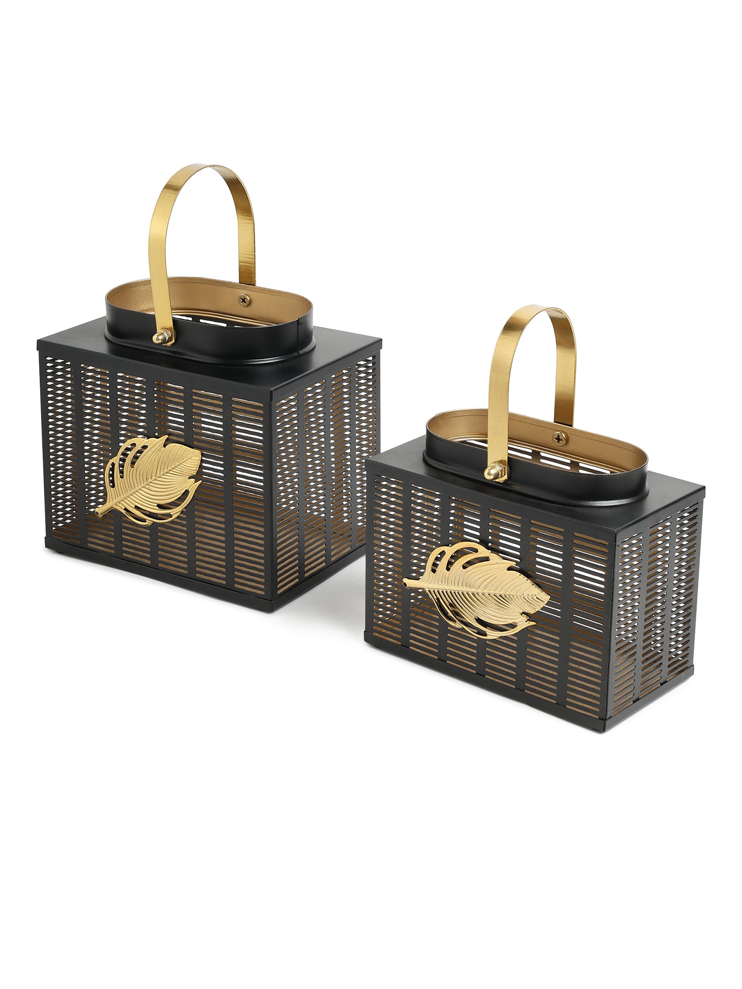 Eaves Black Lanterns Set of 2