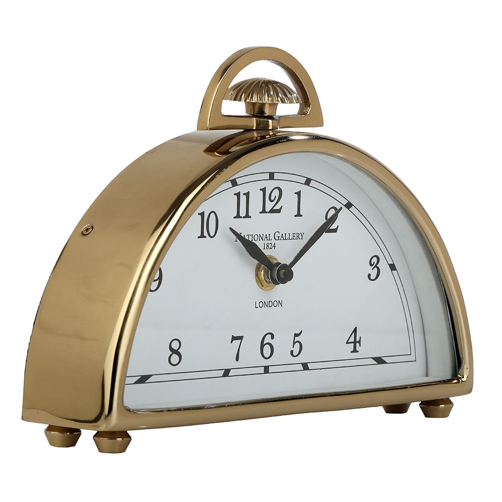 Luna Desk Clock in Gold