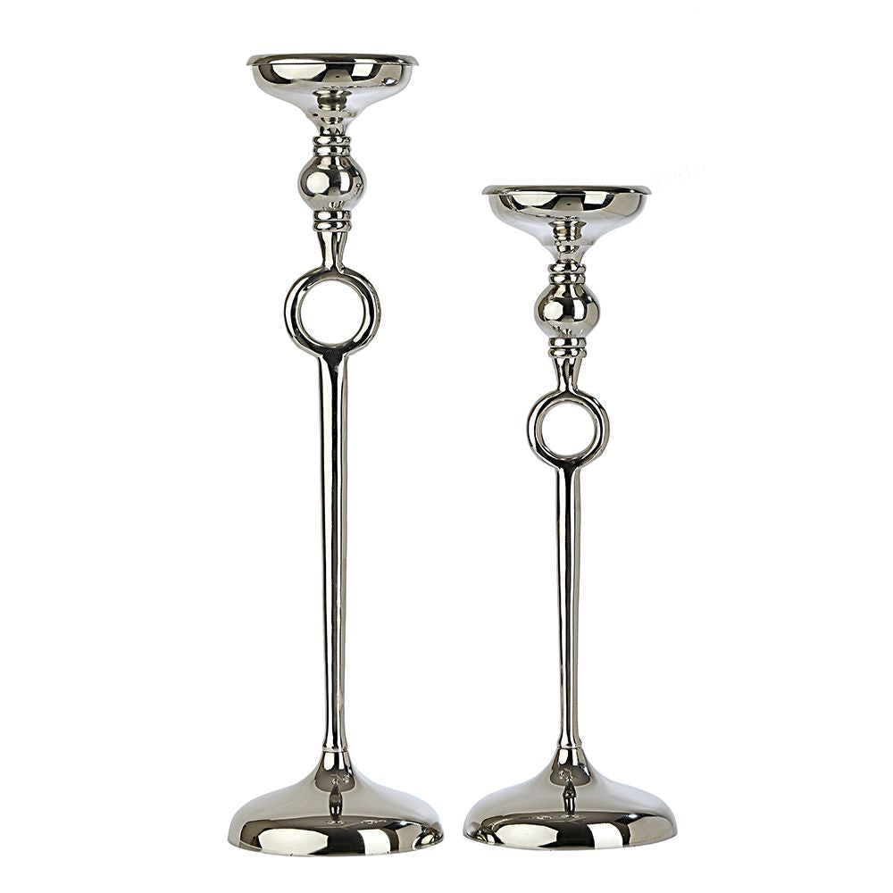 Ajna set of 3 Silver Candle Pillar Holder