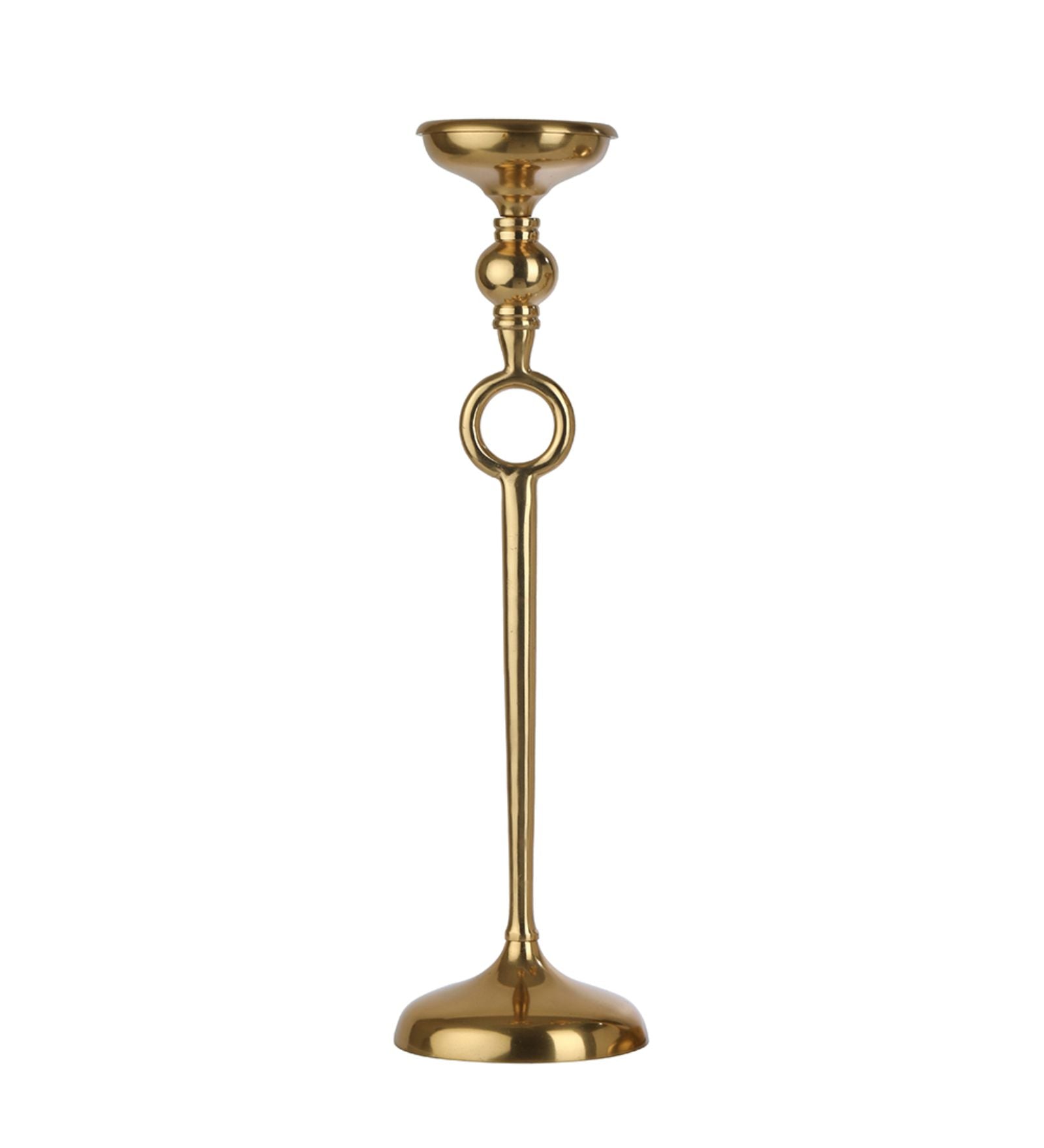 Ajna Large Gold Candle Pillar Holder