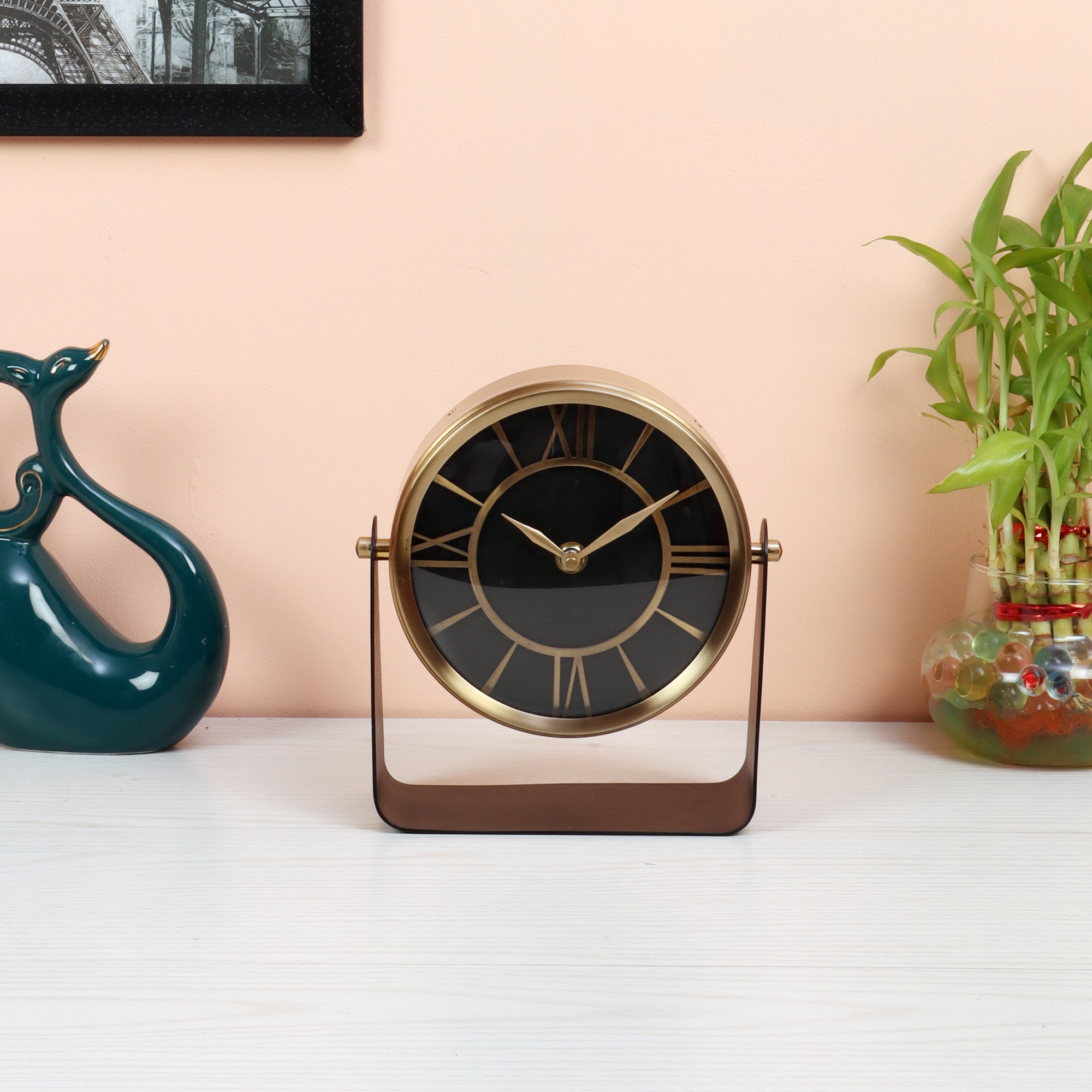 Mitsuki gold Table Clock