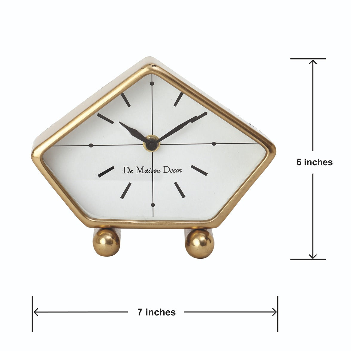 Penta Time Gold Table Clock