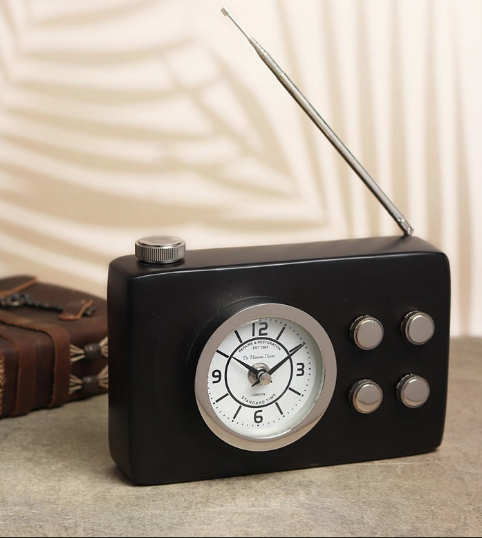 Broadcaster Table Clock In Black