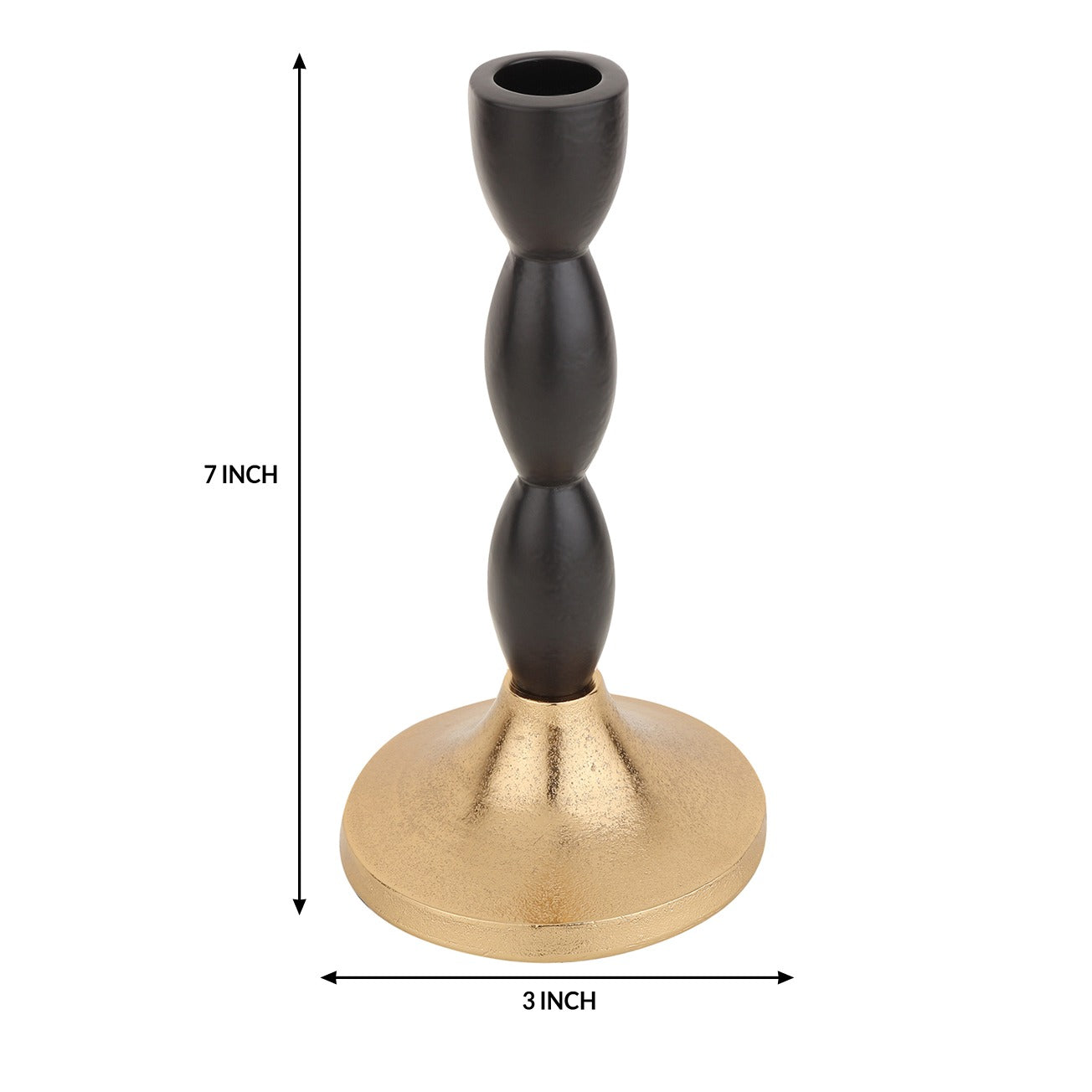 Spiral Candle Holder Black & Gold