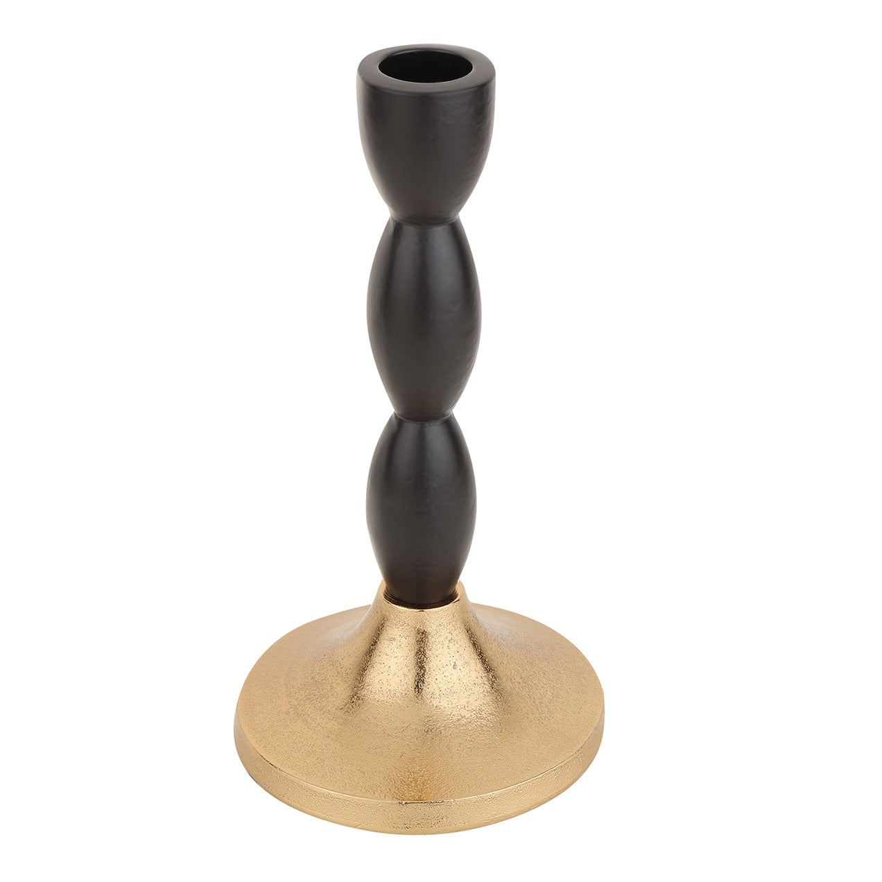 Spiral Candle Holder Black & Gold