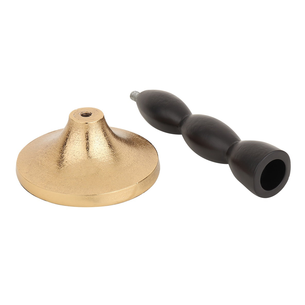 Spiral Candle Holder Black & Gold