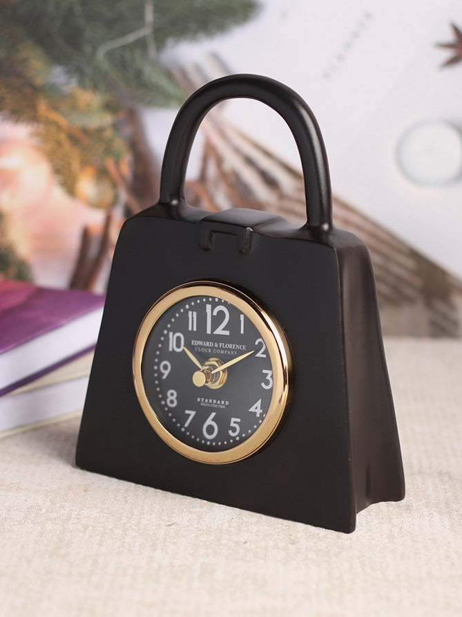 Bag of Time Table clock in Black