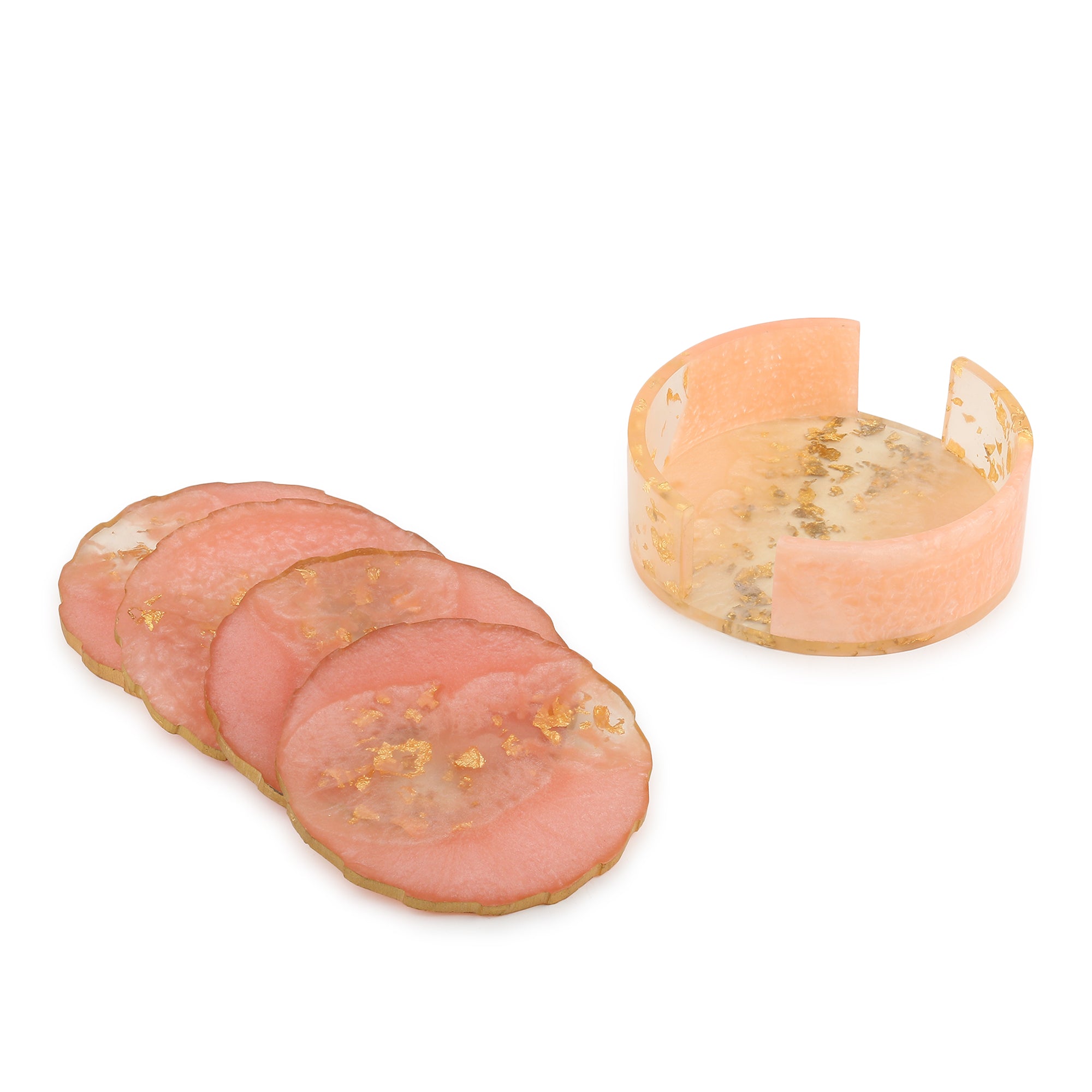 Pink Petal Coaster Set