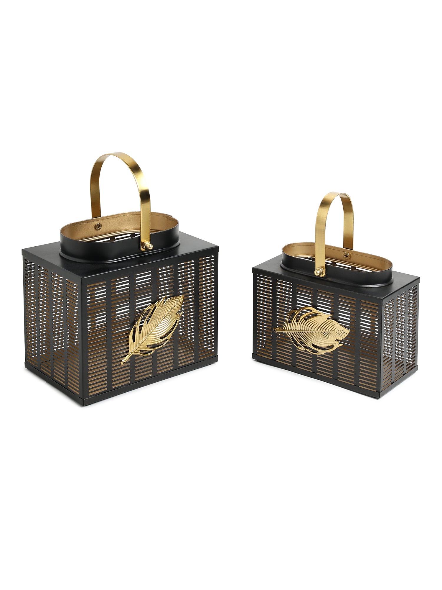 Eaves Black Lanterns Set of 2