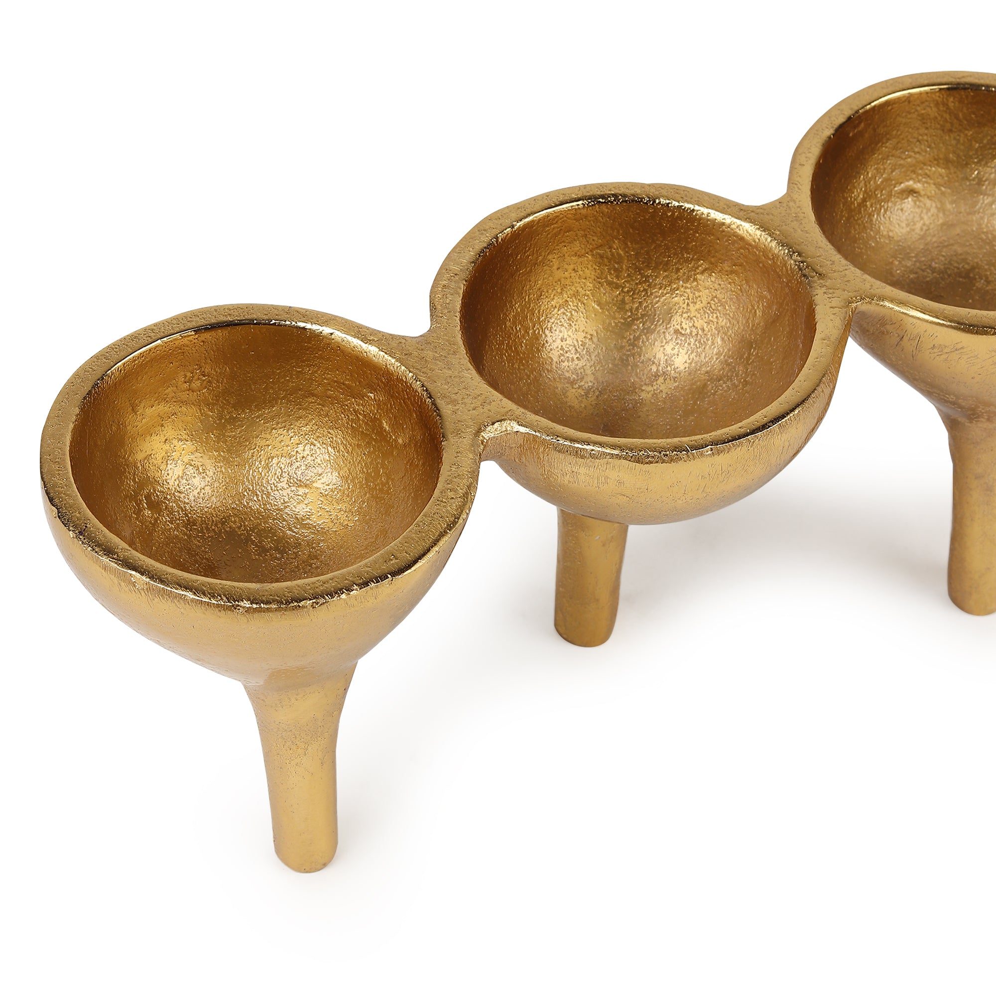 Rivera Candle & T-Light holder in Gold medium Size