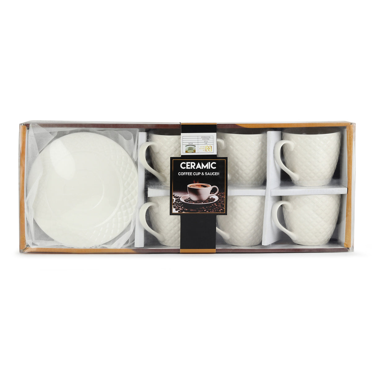 Criss Cup & Saucer Set of 6